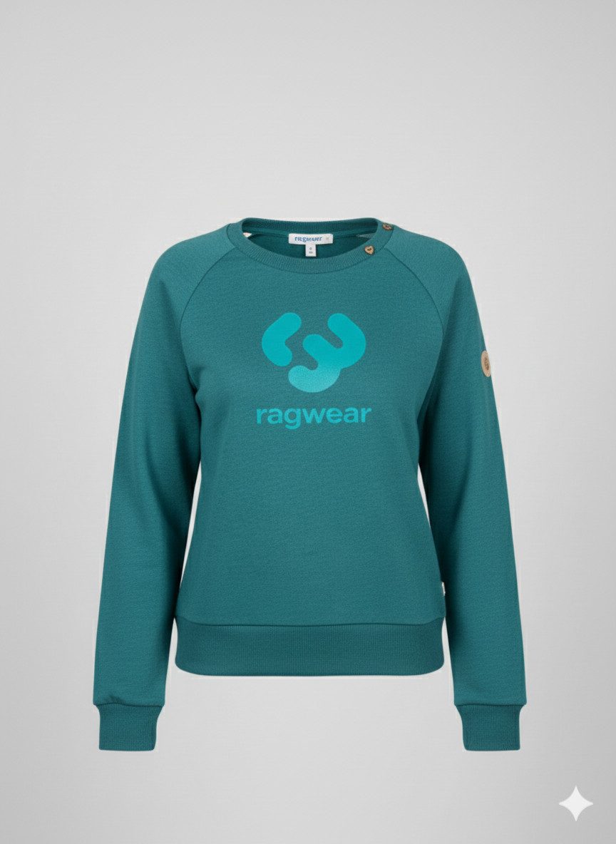 Ragwear Sweatshirt JOHANKA LOGO O aus Baumwolle und Polyester, normale Passform, mit Rundhalsausschnitt – Bild 3 von 3