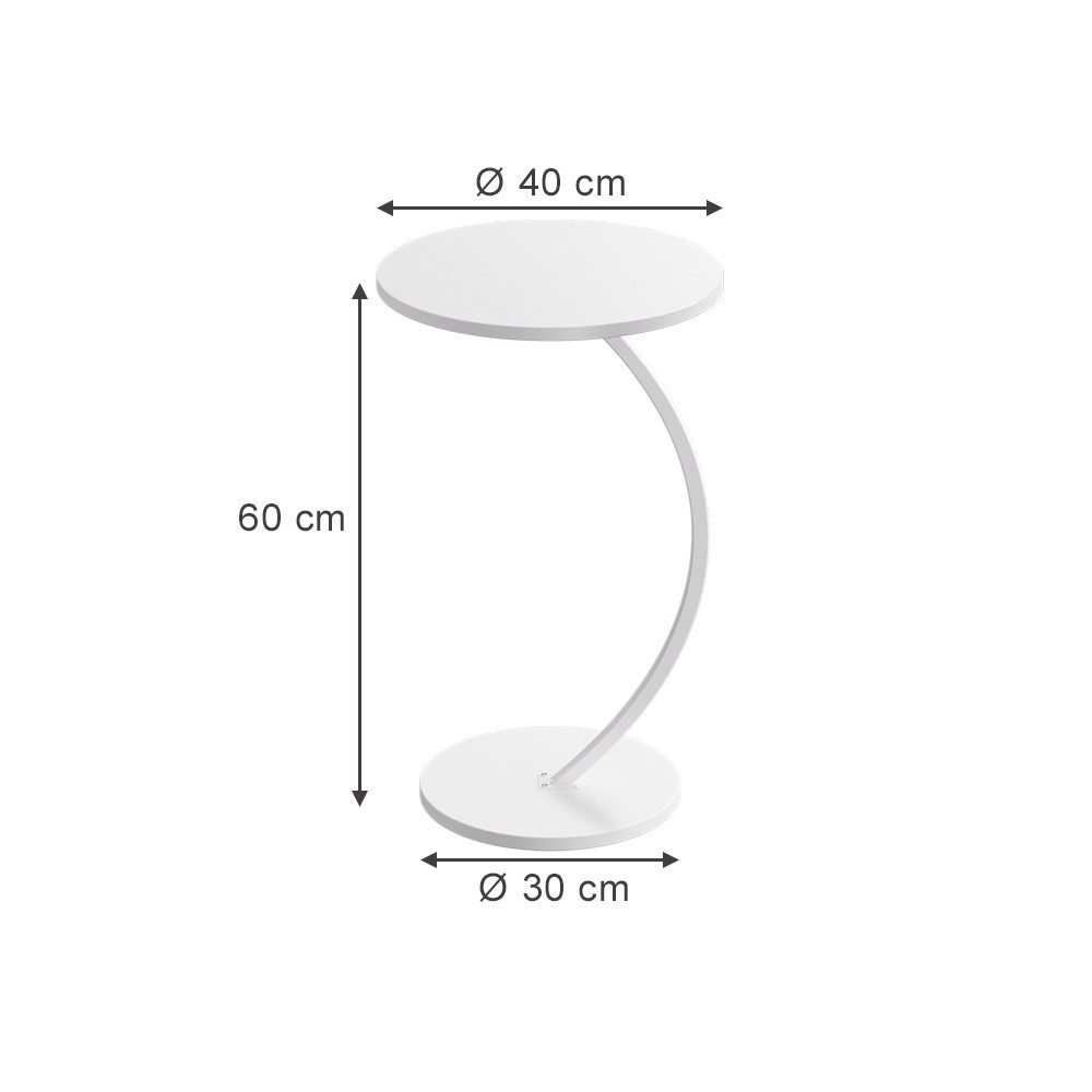 Vicco Couchtisch Alvio, Weiß, 40 x 60 cm günstig online kaufen