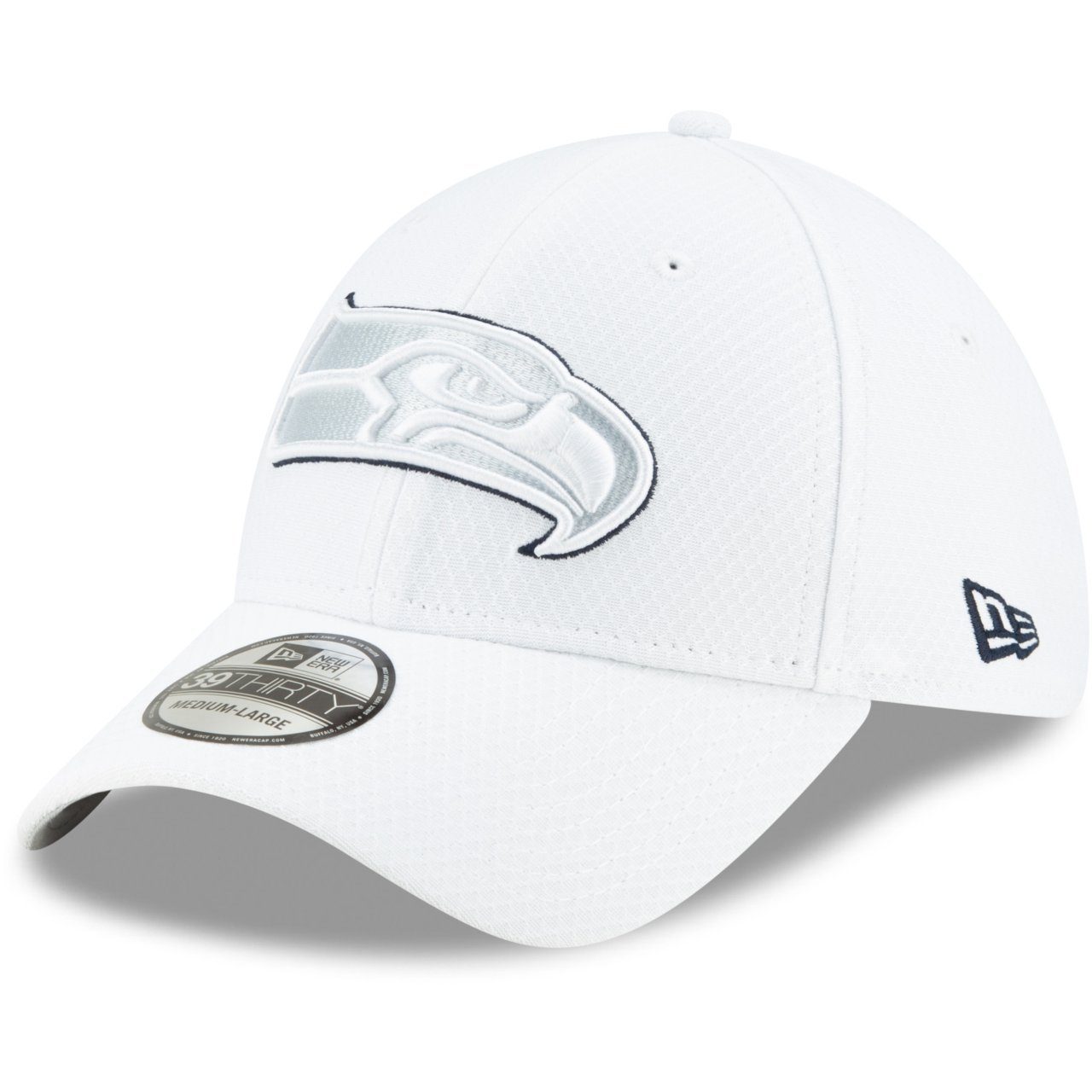 New Era Flex Cap 39Thirty StretchFit NFL PLATINUM Sideline Seattle Seahawks