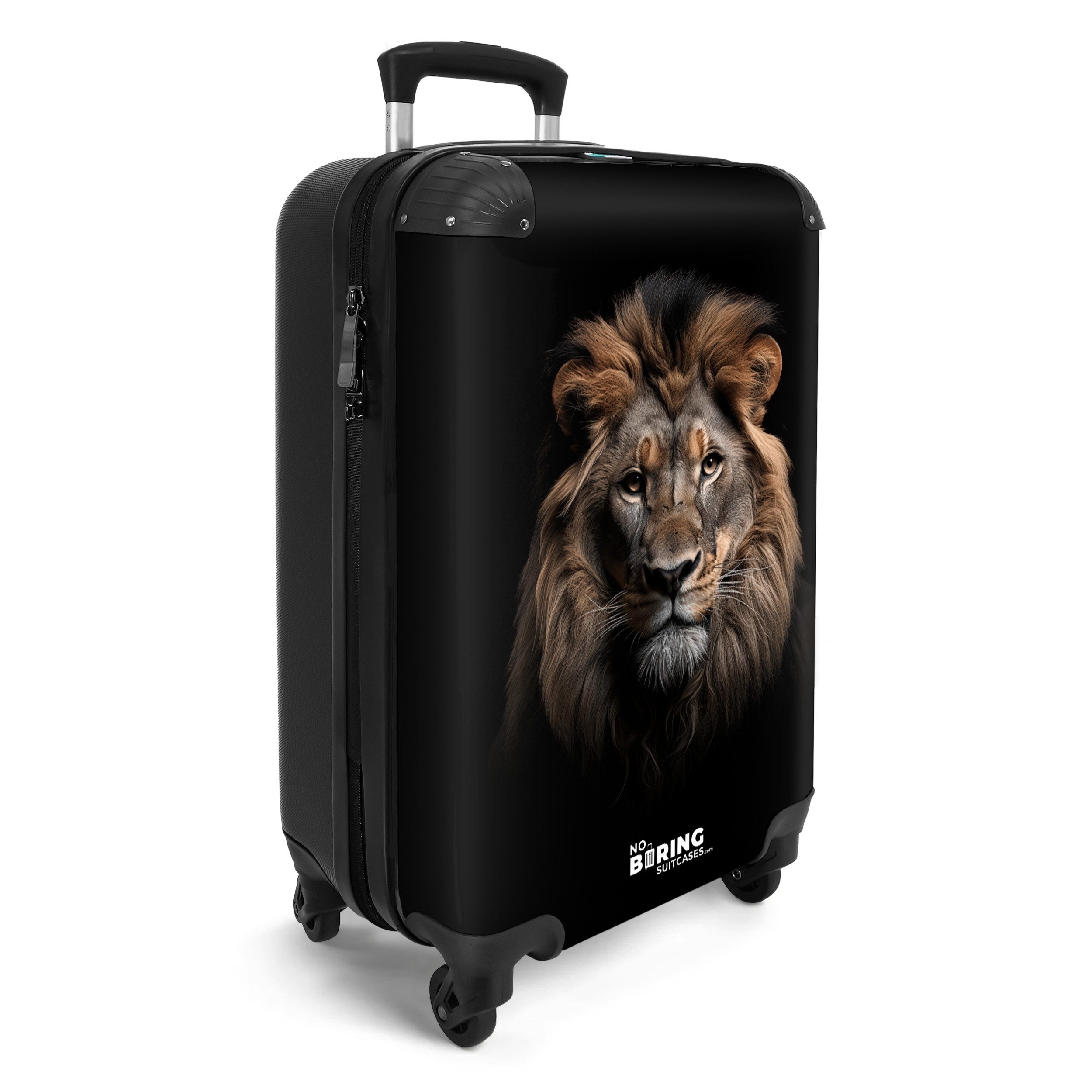 NoBoringSuitcases.com© Hartschalen-Trolley Nahaufnahme eines Löwen mit günstig online kaufen