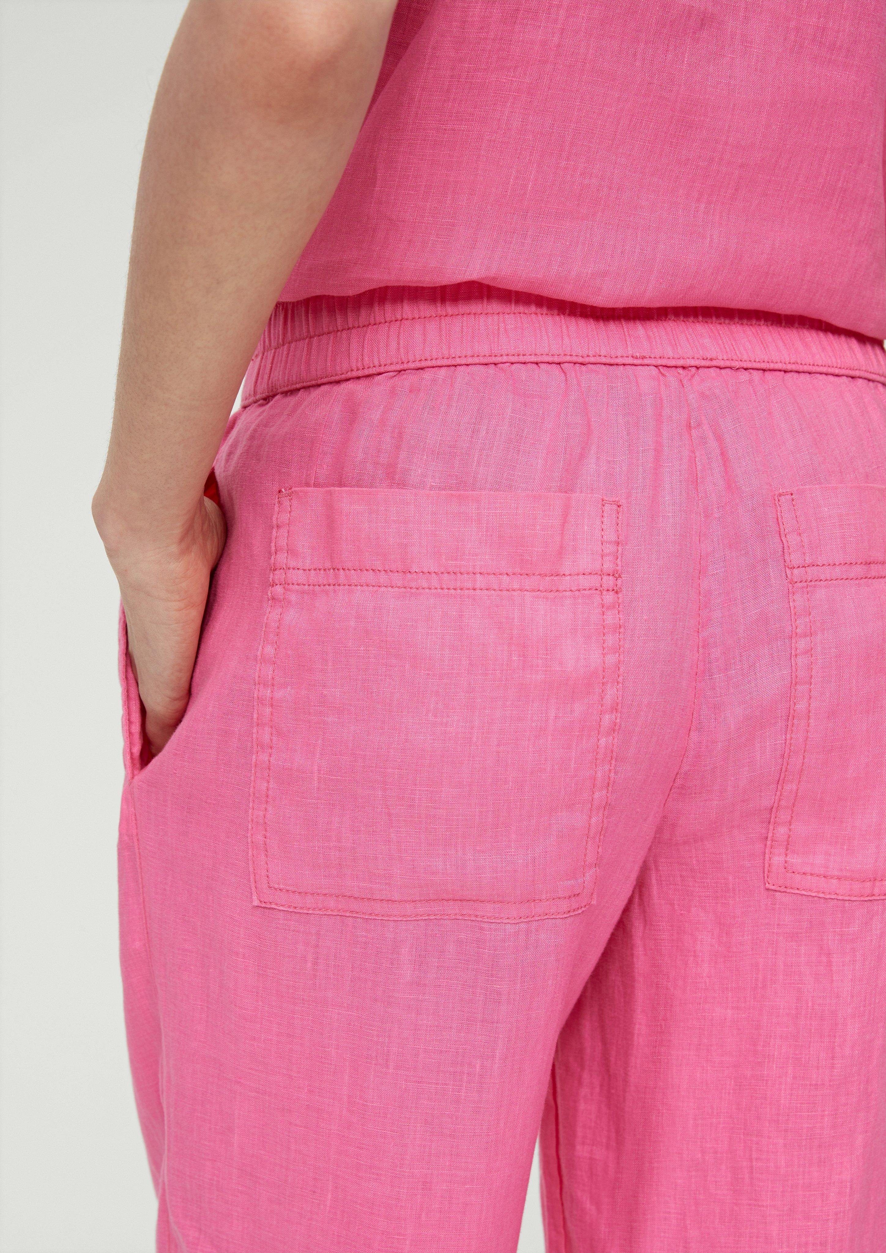 s.Oliver Relaxed: Allover-Print pink 3/4-Hose mit Hose