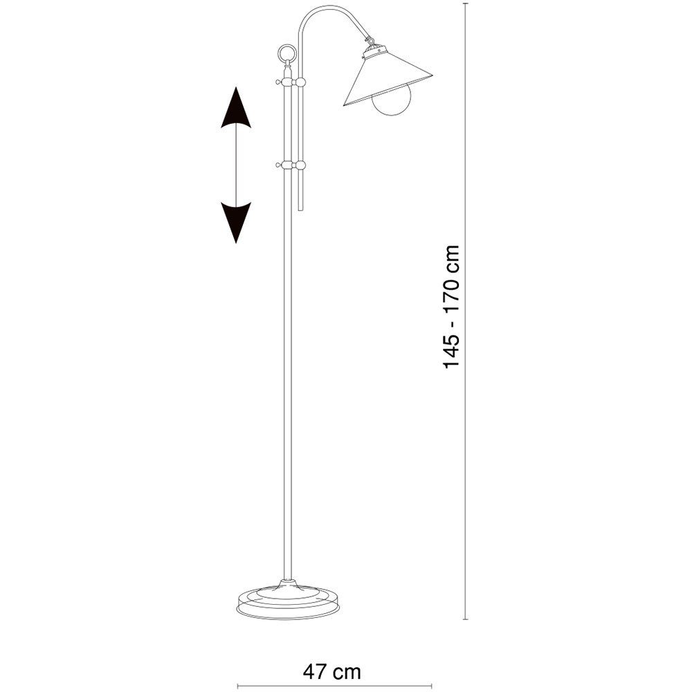 etc-shop LED Stehlampe, Leuchtmittel inklusive, Bogen Schalter LED Warmweiß, Lampe höhenverstellbar Steh Stand