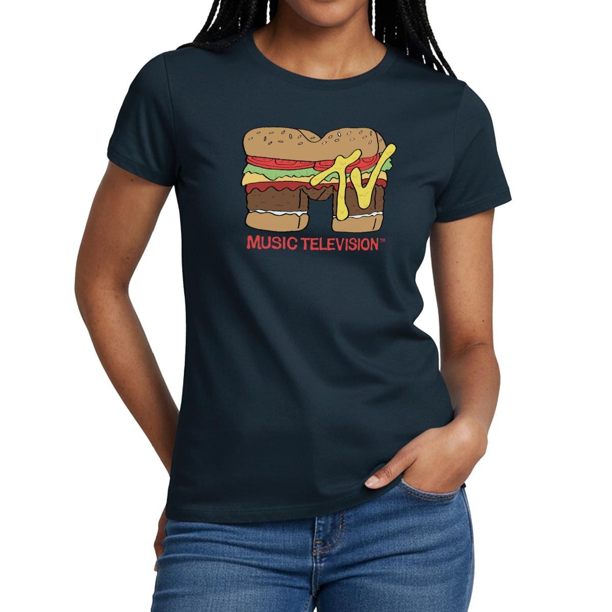 T-Shirt MTV Music Television Burger-Logo Frauen T-Shirt