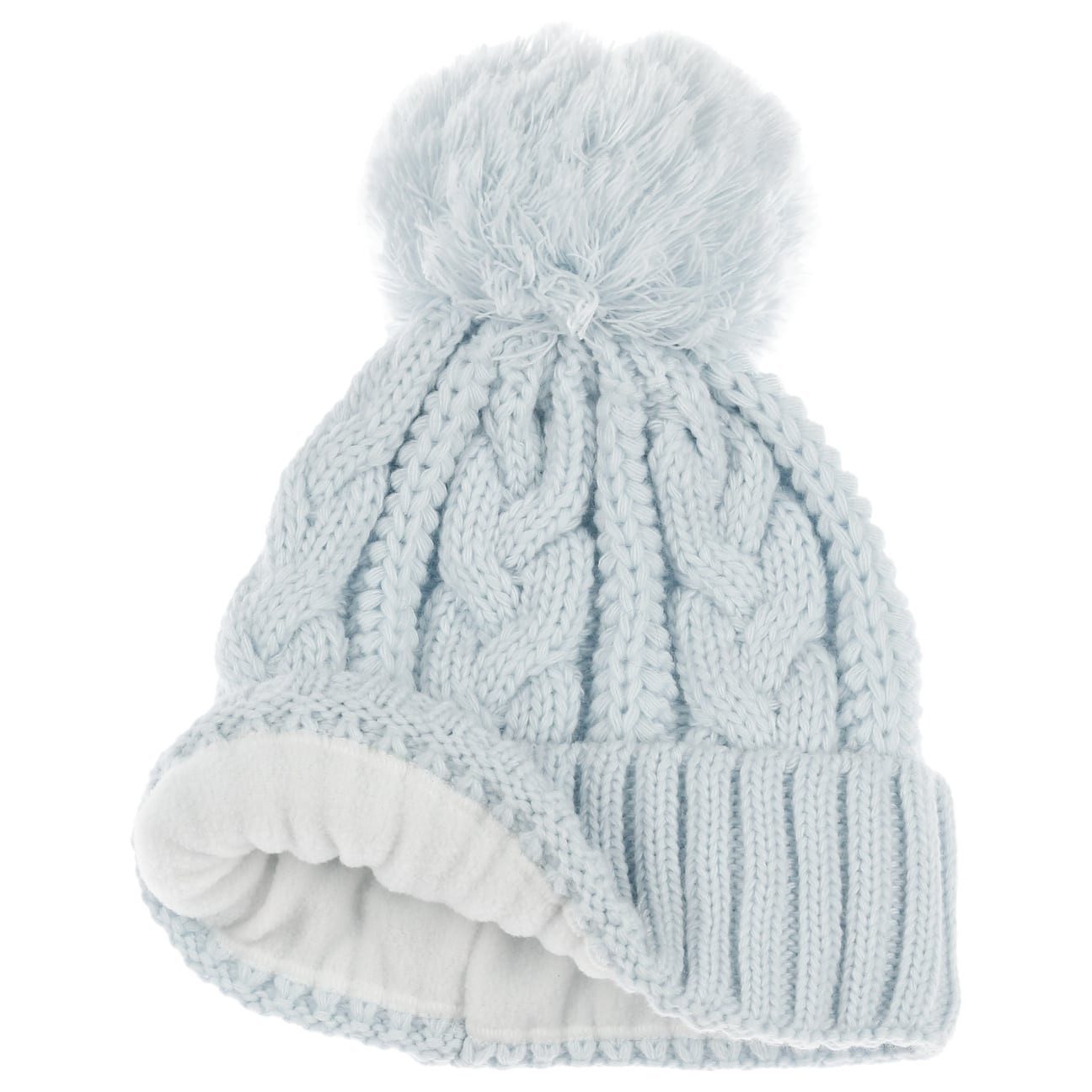 McBurn Bommelmütze (1-St) Damenmütze mit Umschlag, Made in Italy
