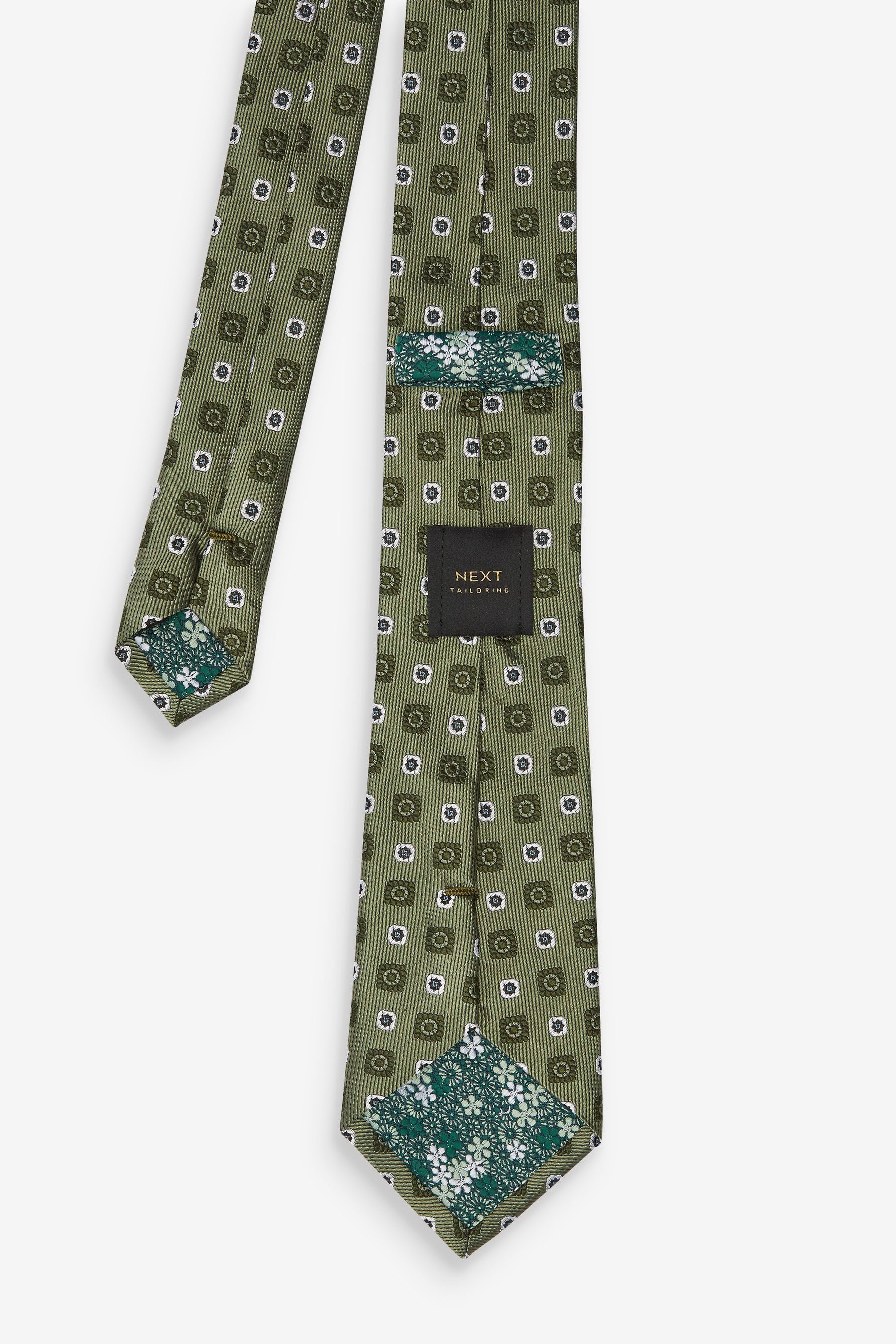 Krawatte Green (1-St) Geometric Signature-Krawatte Sage Next