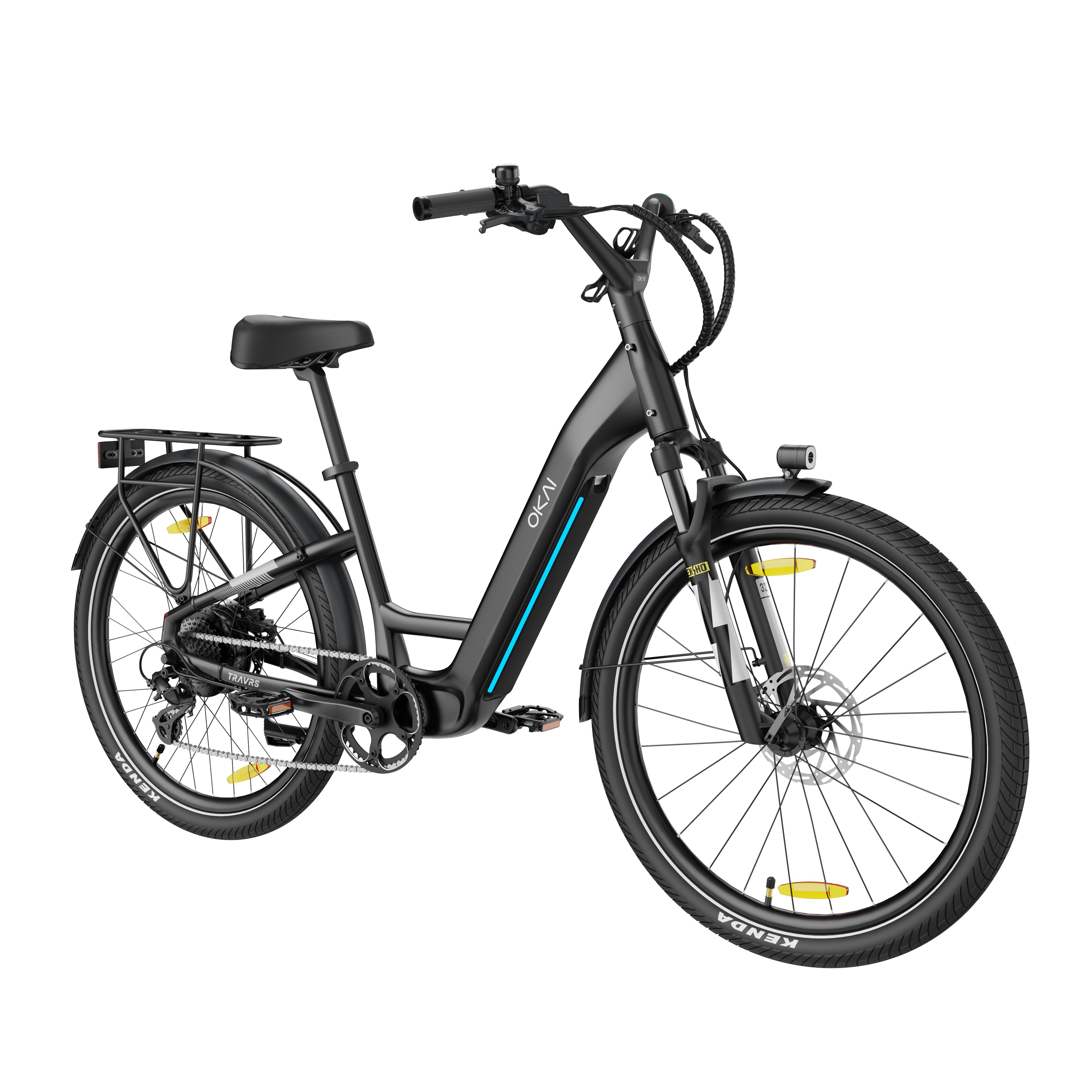 DOTMALL E-Bike Cityrad Damen Herren 27.5*2.4", EB80, 689Wh, 250W Heckmotor,mit Tiefeinstieg