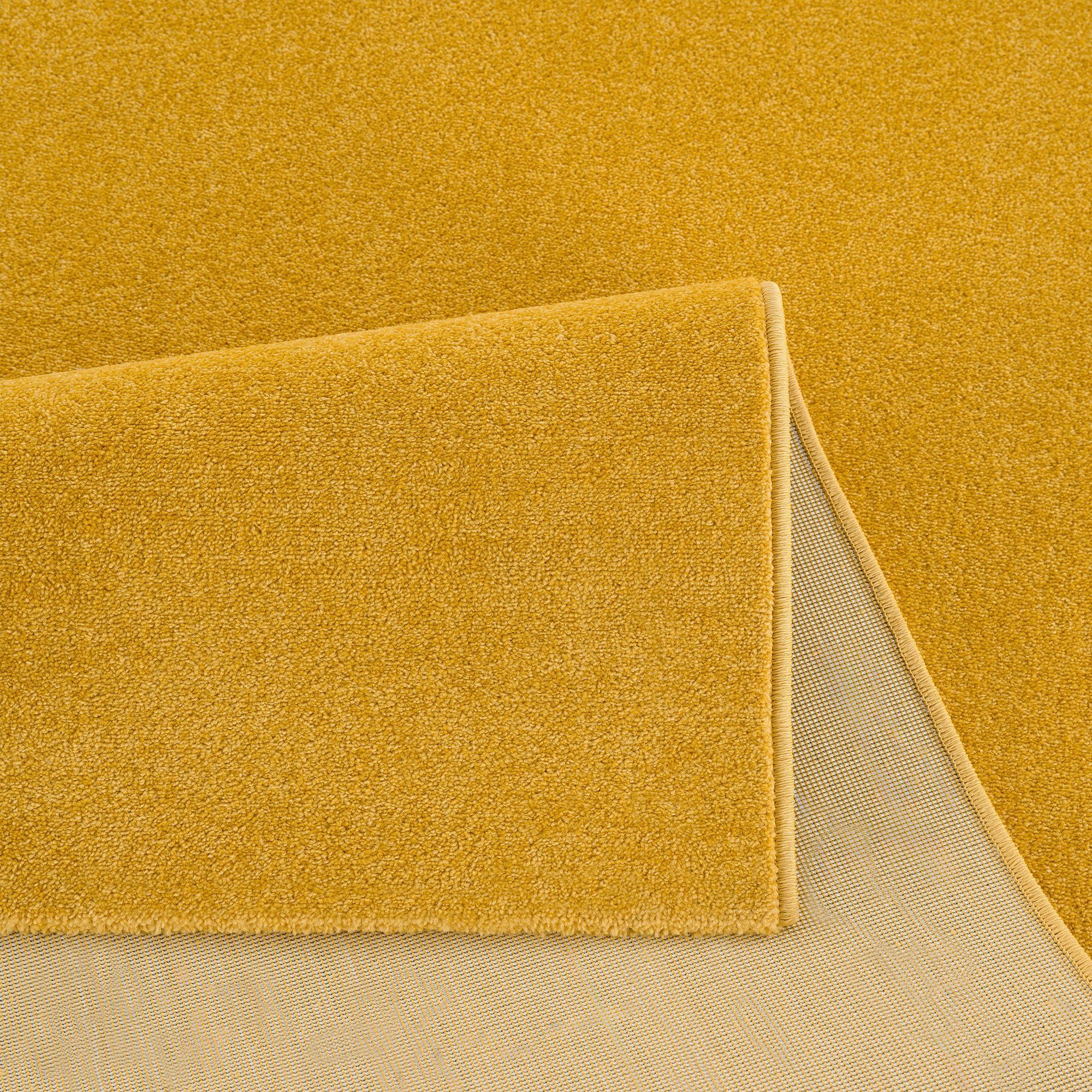 Sanat Teppich UNI, auch als Läufer- und Rundgrößen erhältlich, rechteckig, Höhe: 13 mm, robuster Kurzflorteppich, große Farbauswahl, Wohnzimmer, alle Räume