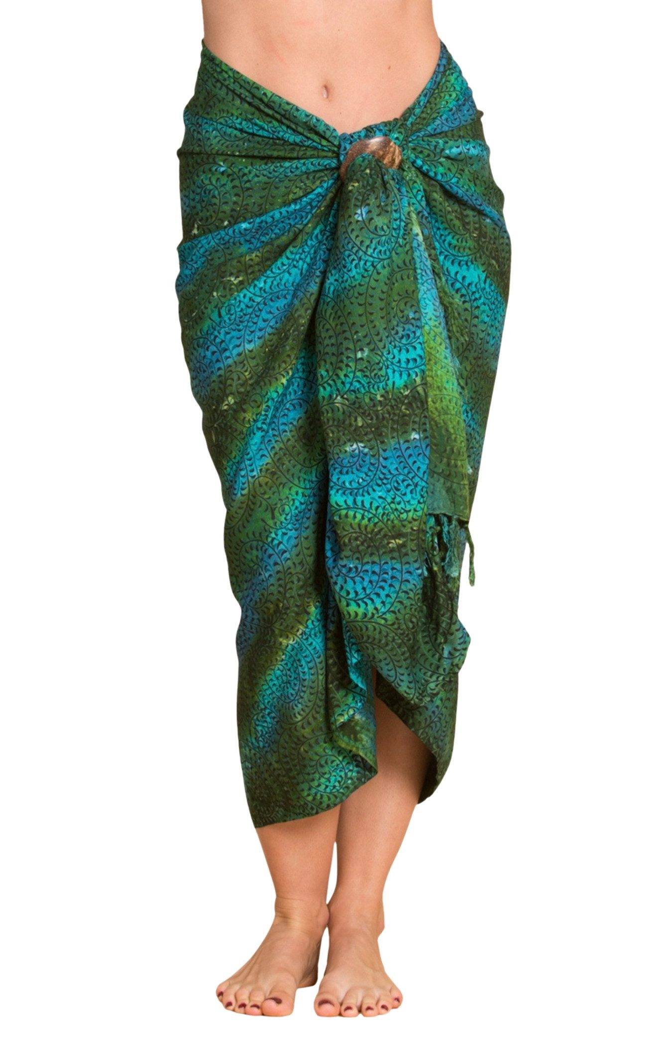 PANASIAM Sarong Pareo Tuch aus Viskose - blickdichtes Unisex Strandtuch & Wickelkleid, Viskose, in Größe L & XL - Wickelrock oder Bikini Cover-up für Damen & Herren