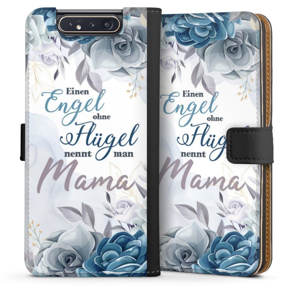 DeinDesign Handyhülle Muttertag Mama Blumen Engel Mama Blumen, Samsung Galaxy A80 Hülle Handy Flip Case Wallet Cover