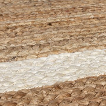 Teppich Handarbeit Jute Teppich Grace, 100% Nachhaltig, KADIMA DESIGN, Rechteckig, Höhe: 7 mm