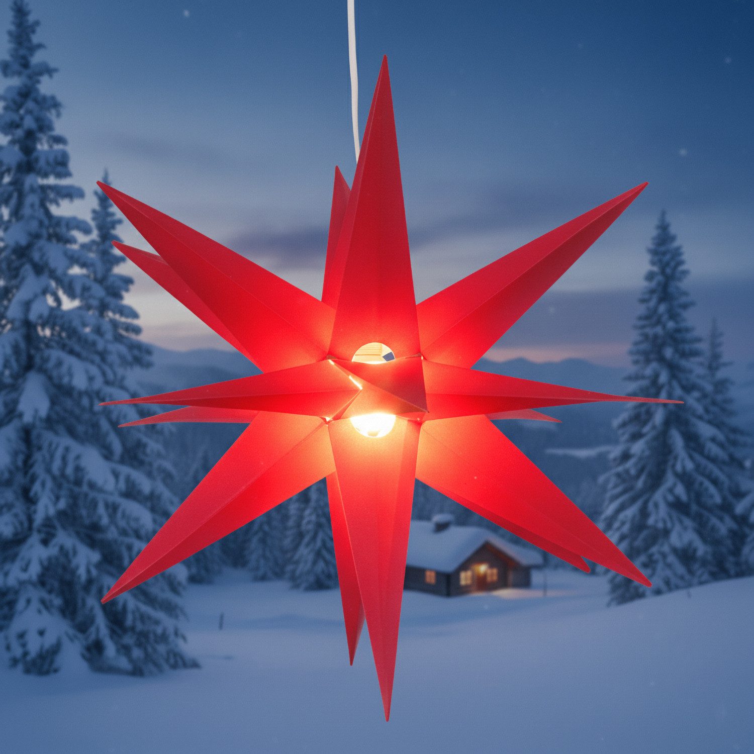 Guru-Shop LED-Stern für außen 3D Außenstern Kaspar, Weihnachtsstern,.., Leu günstig online kaufen