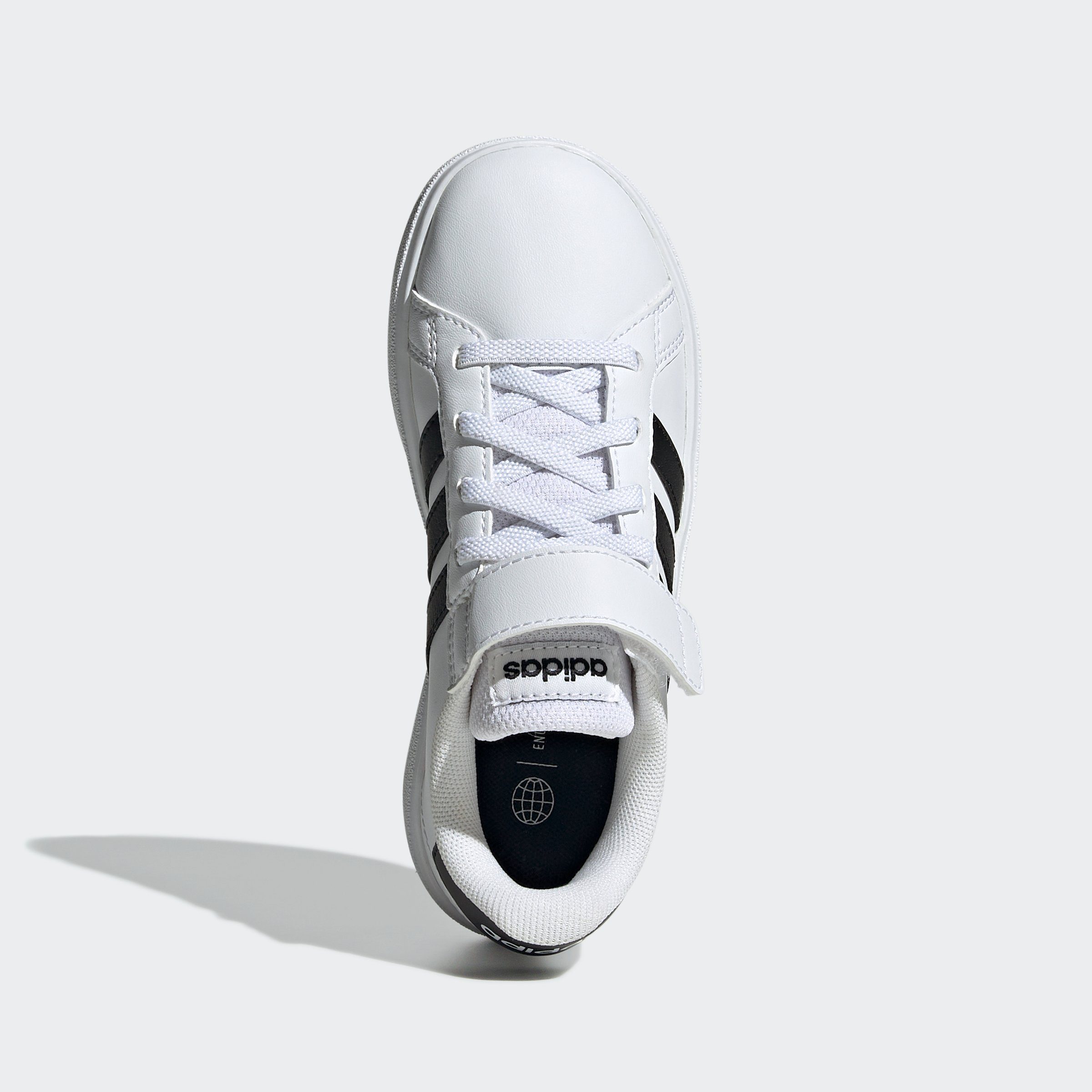 / GRAND TOP Sneaker Superstar LACE COURT ELASTIC des Spuren Sportswear STRAP Design adidas Core auf den Cloud adidas COURT Black White / Black Core AND