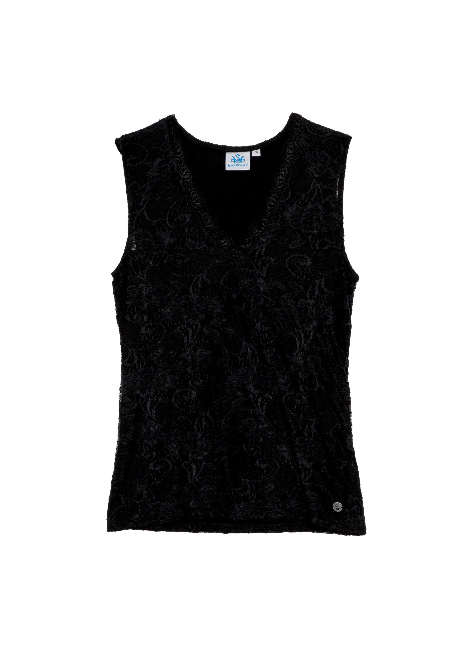 Spieth & Wensky Dirndlbluse Bernis (1-tlg) mit modischer Logo-Applikation