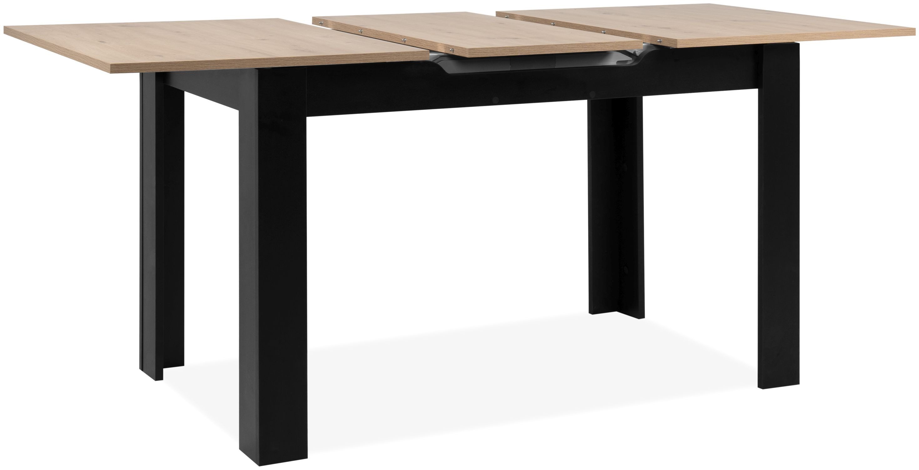 Finori Esstisch, Artisan Oak / schwarz B x H x T ca. 125-165 x 75 x 80 cm