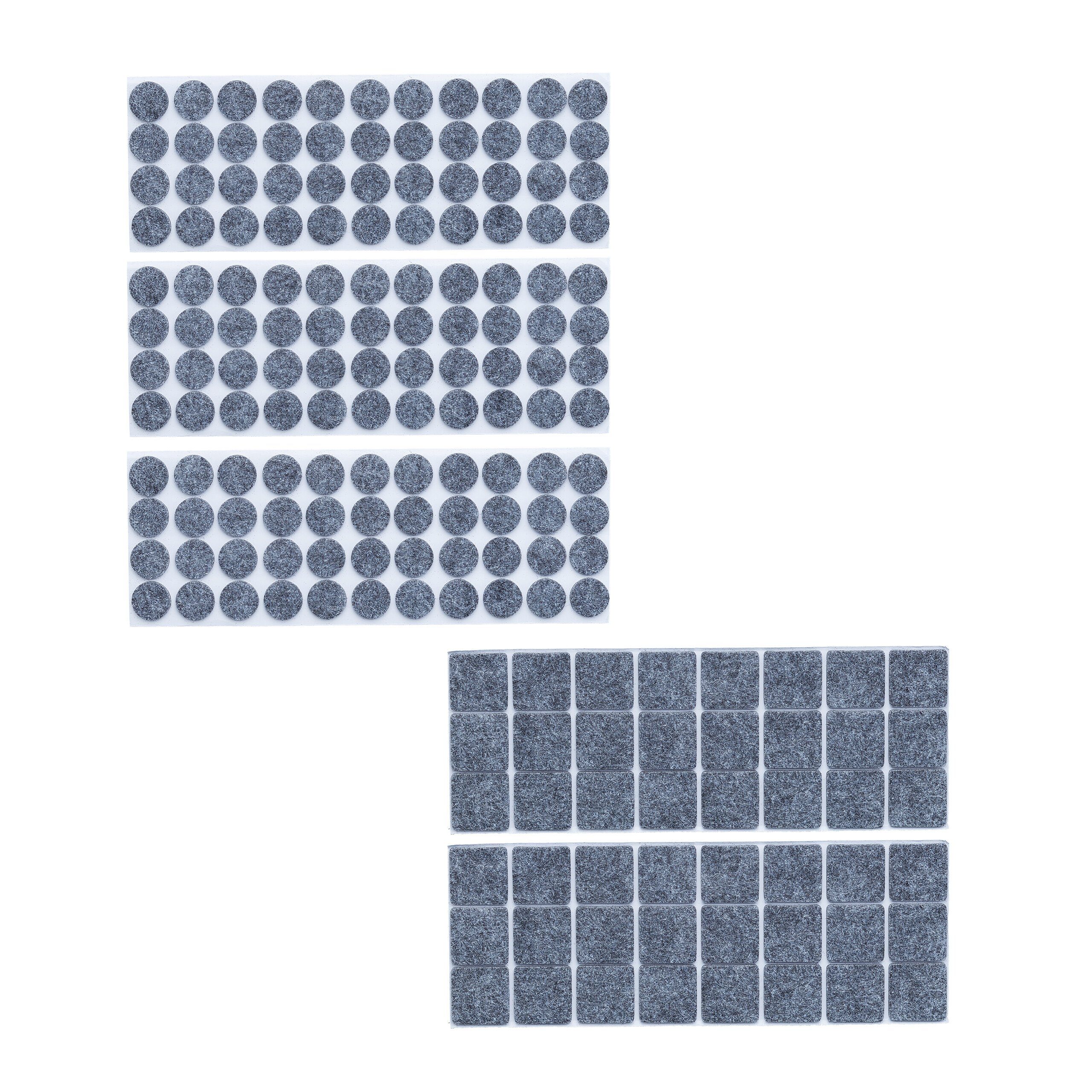 relaxdays Möbelfuß Selbstklebende Filzgleiter 180er Pack, Dunkelgrau