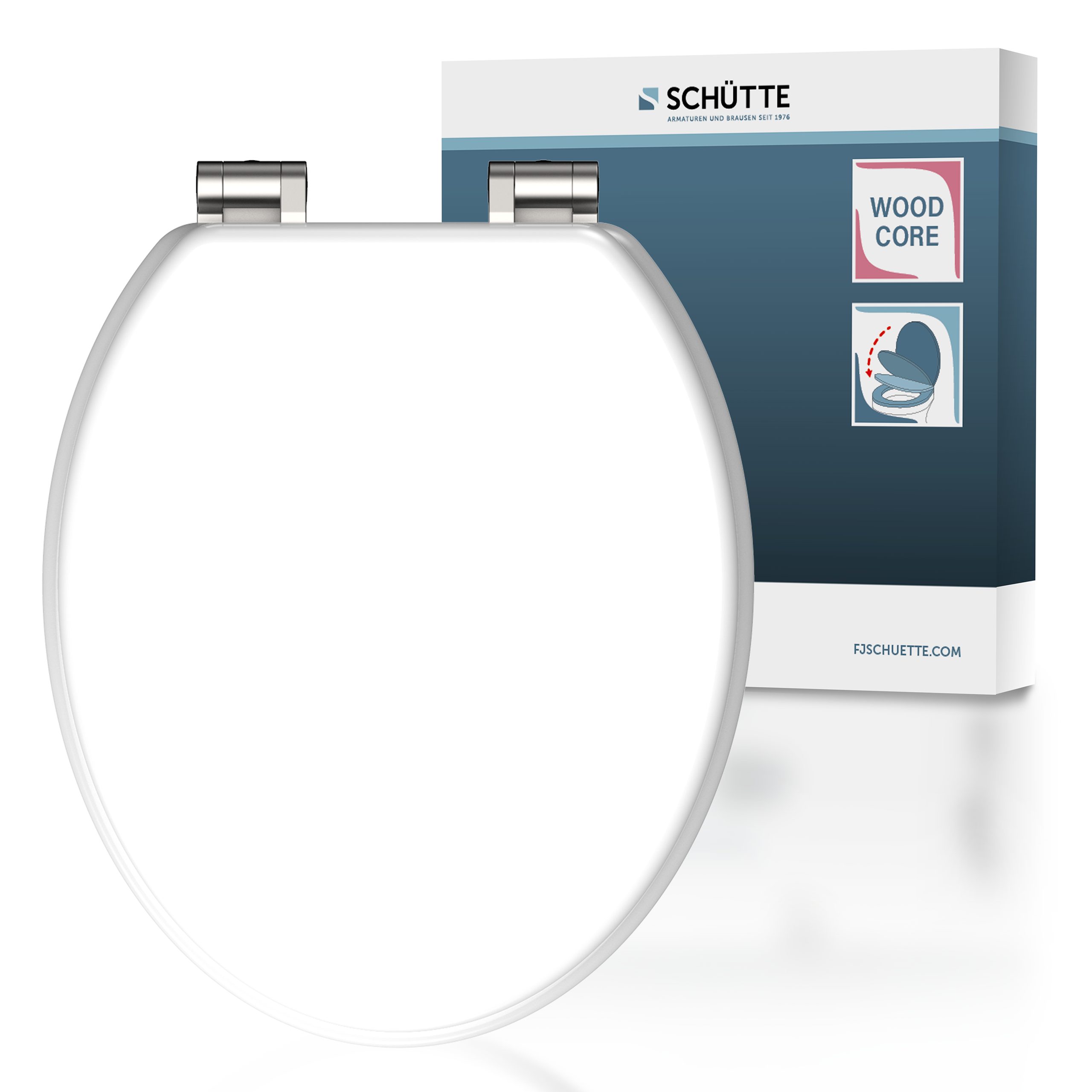 Schütte WC-Sitz WHITE, mit Absenkautomatik und Holzkern, max, Belastung der günstig online kaufen