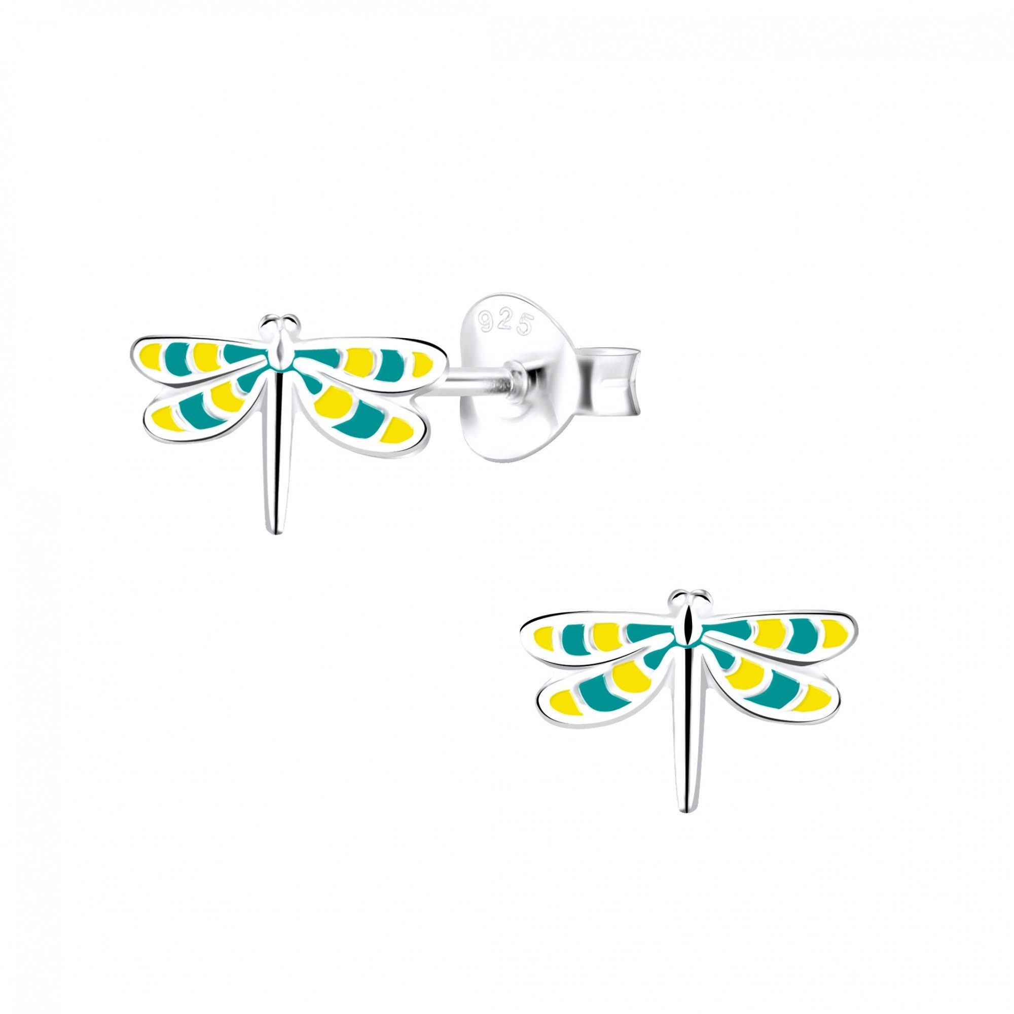 ALEXANDER YORK Paar Ohrstecker LIBELLE grün, 2-tlg., 925 Sterling Silber