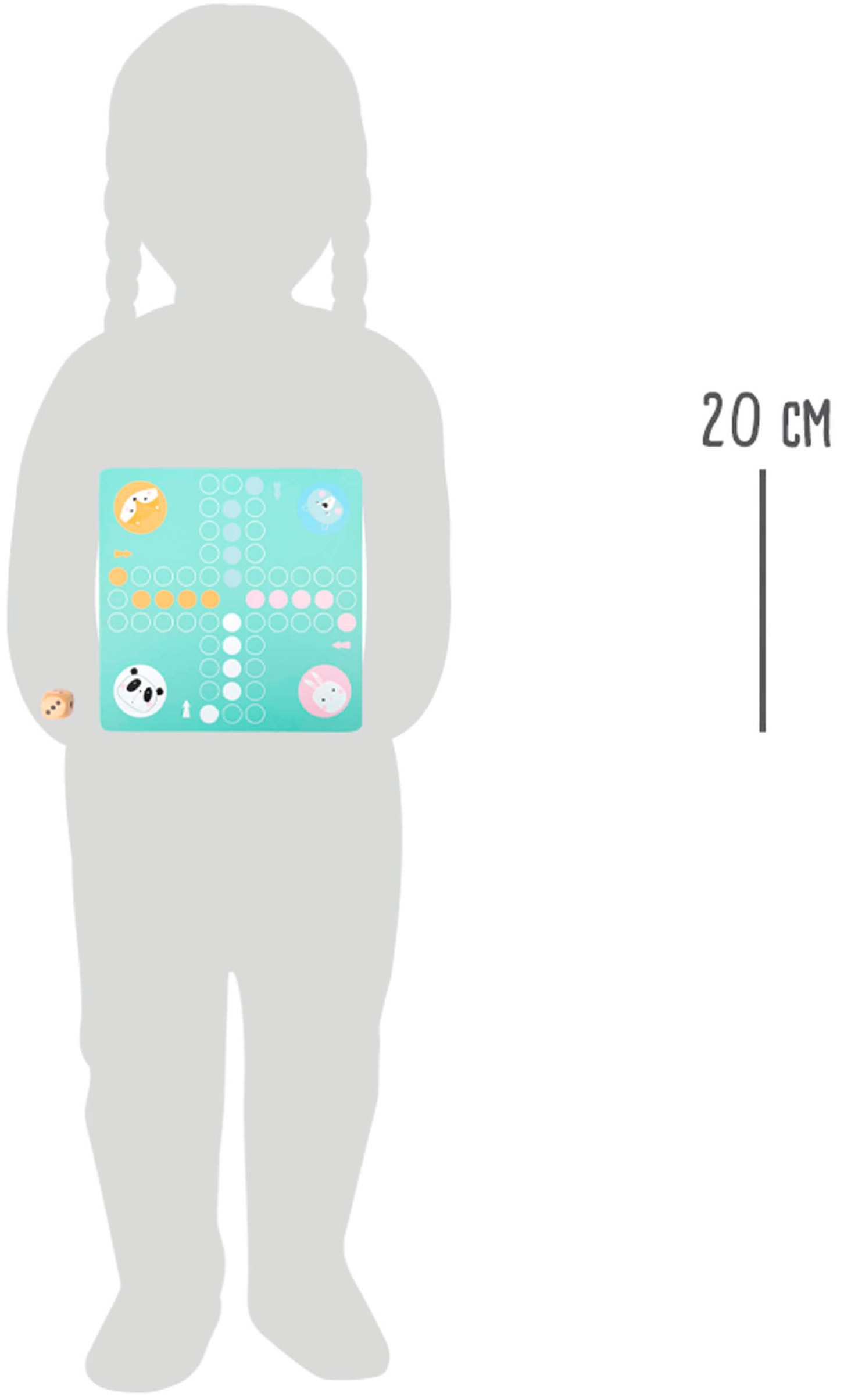 Small Foot Spiel Ludo, Pastell, Gesellschaftsspiel