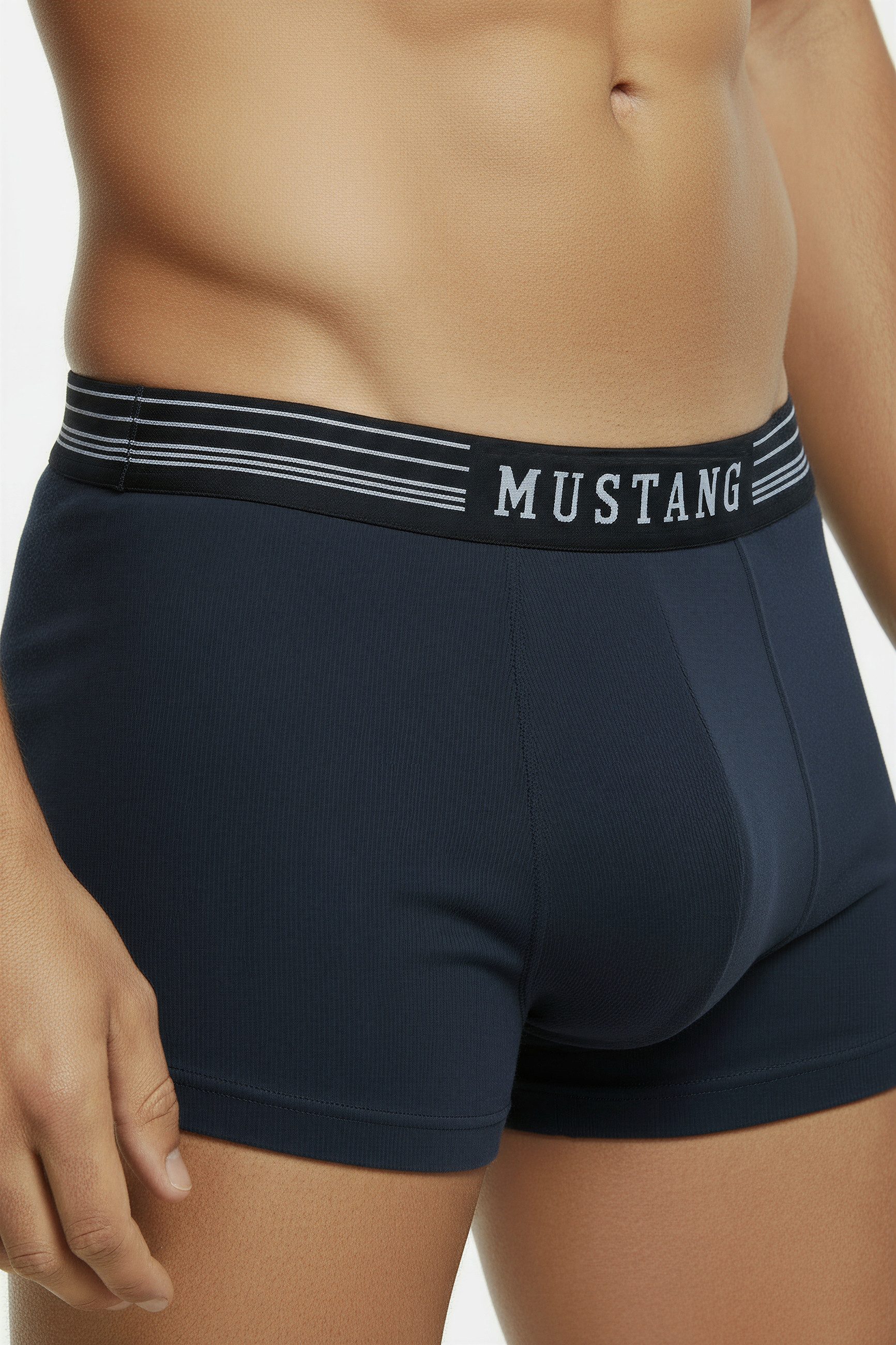 MUSTANG Retro Boxer PALM PRINT Retro-Pants Herren Unterhose Boxershorts (Spar-Set, 3-St) enge Passform, perfekter Sitz, elastischer Bund, maximaler Komfort – Bild 5 von 5