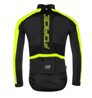 FORCE Fahrradjacke Jacke FORCE X100 winter schwarz gelb 0 °C bis +10 °C