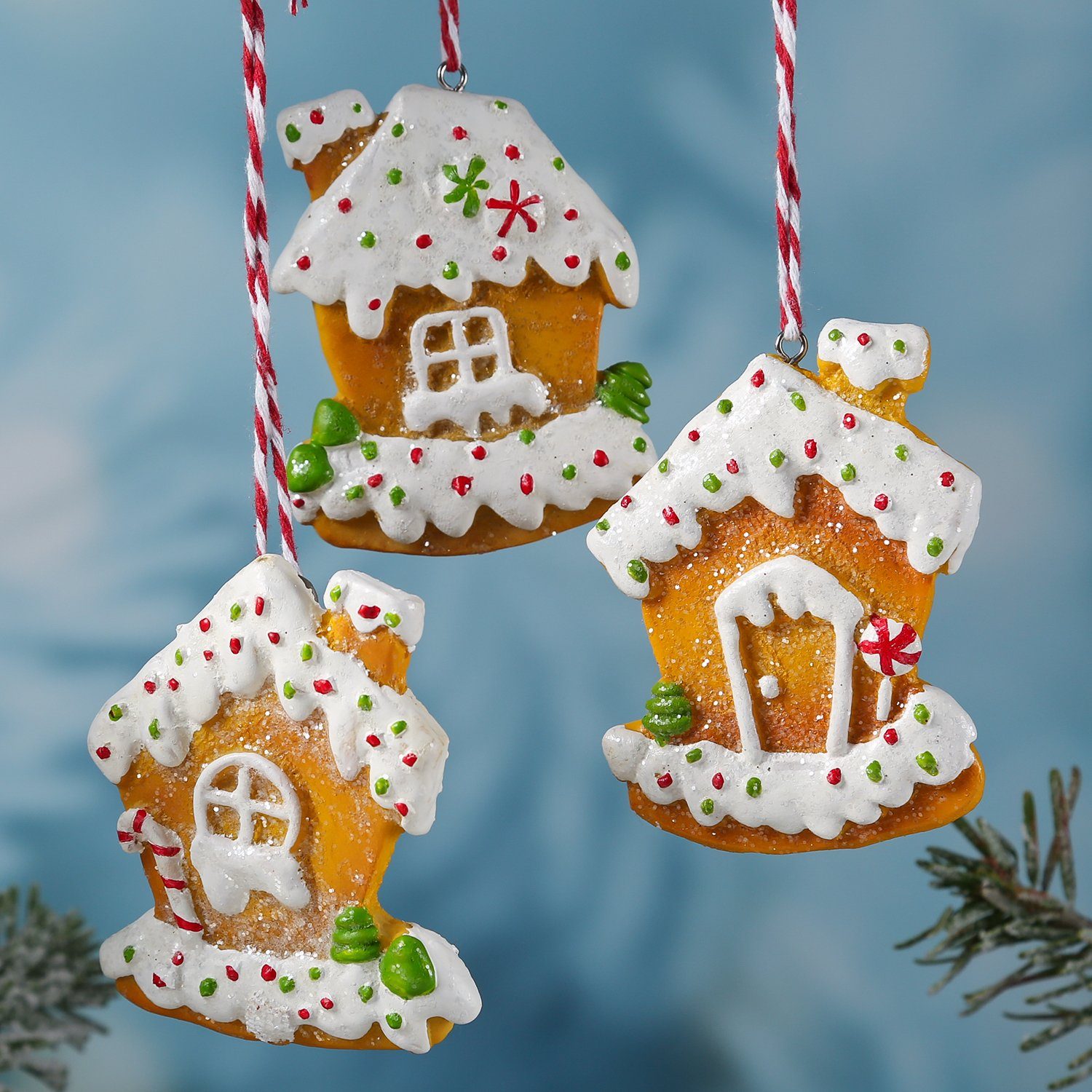 MARELIDA Christbaumschmuck Weihnachtsbaumschmuck Knusperhäuschen Lebkuchenhaus Weihnachtskugel