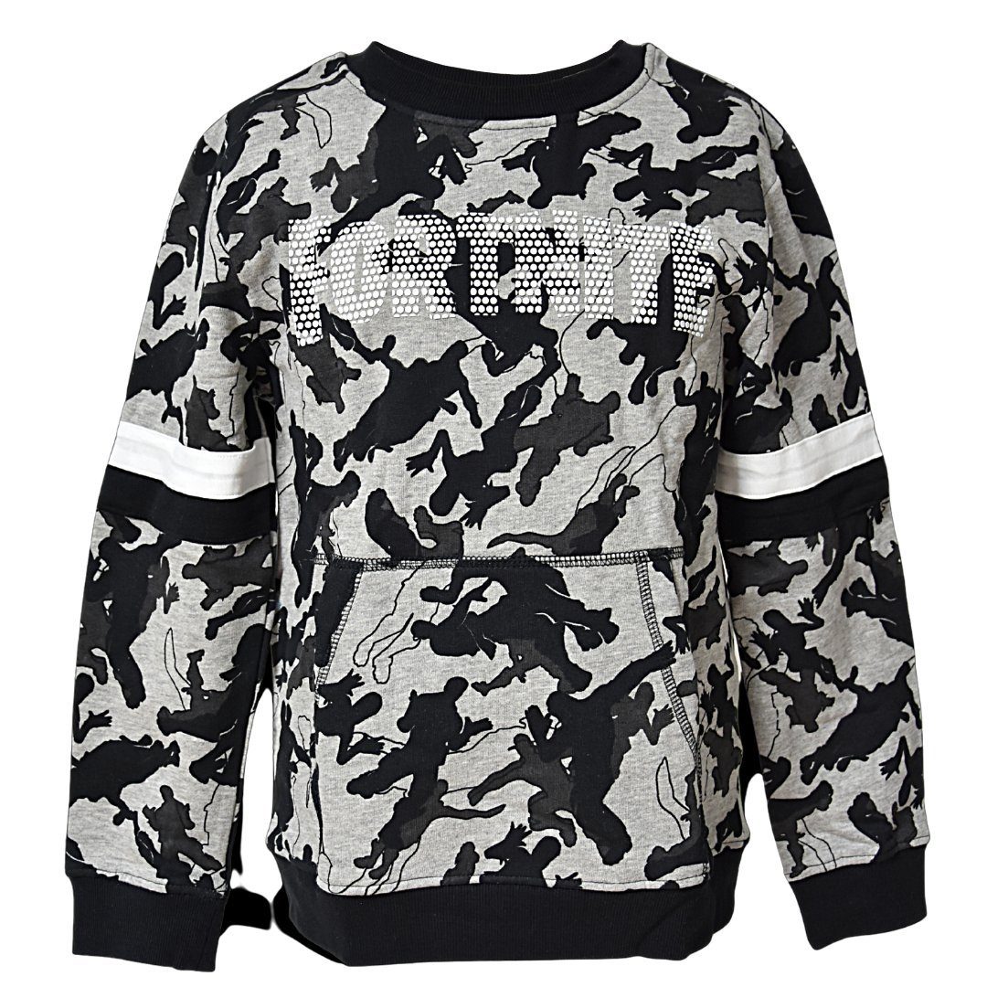 Fortnite Sweatshirt Camouflage Kinder Jungen Gamers Pullover Gr. 122 - 152  cm