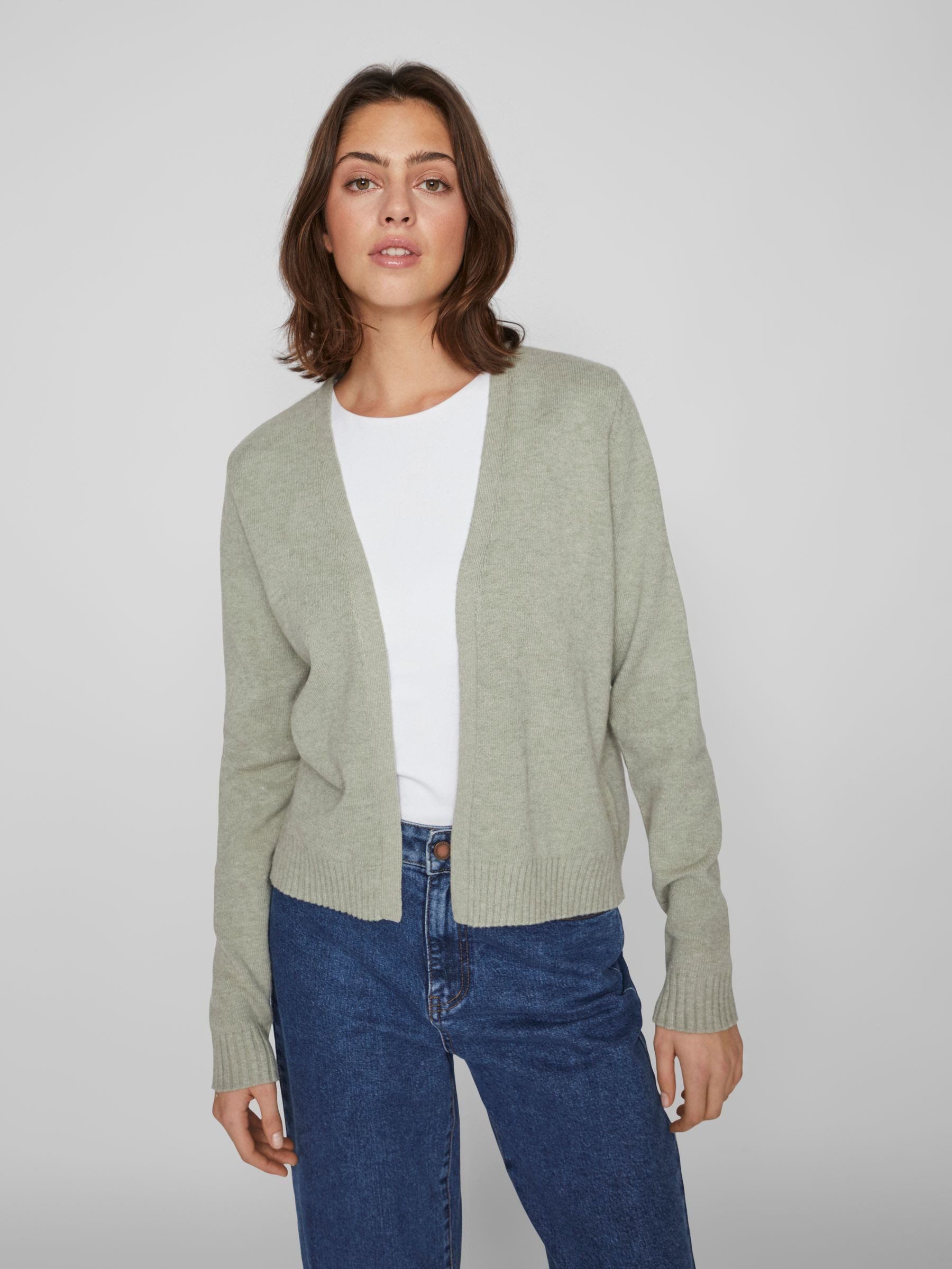 Vila Cardigan Kurzer Feinstrick Cardigan Weiche Strickjacke VIRIL VIRIL SHO günstig online kaufen