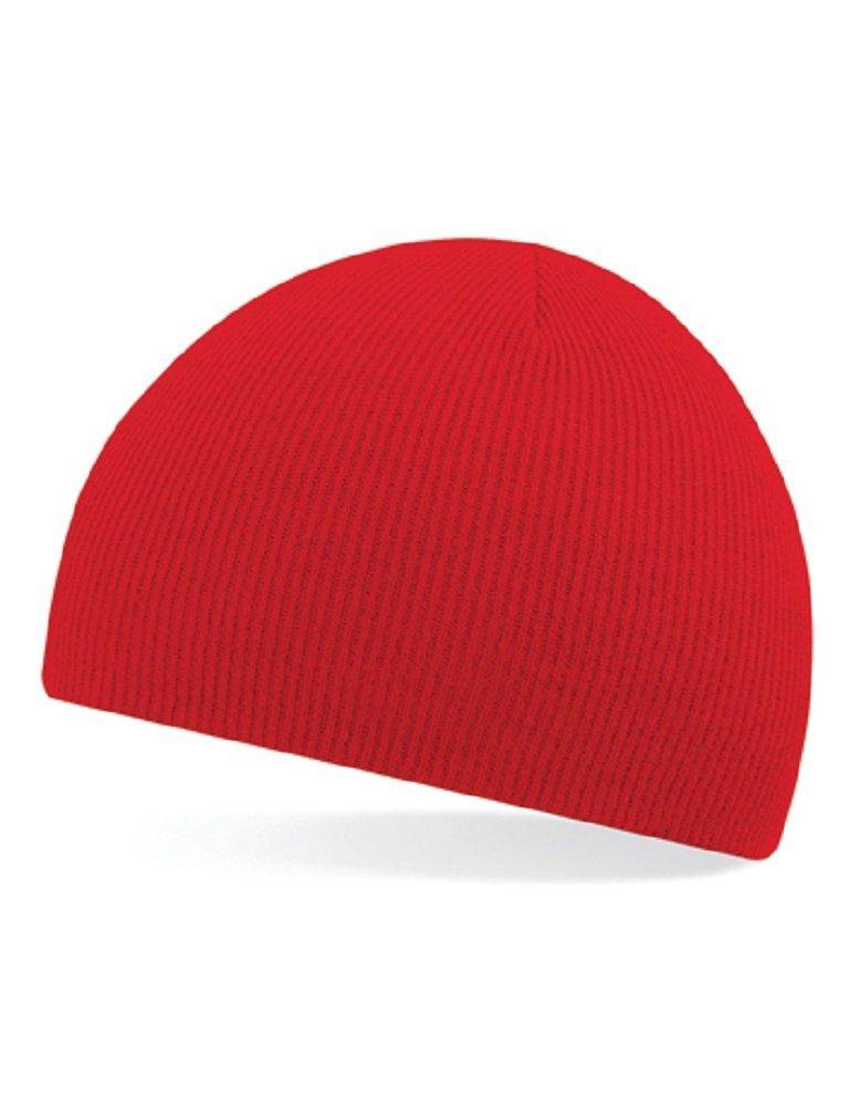Beechfield® Strickmütze Damen Wintermütze Mütze Beanie Weiches Polyacryl (Soft Touch) rot