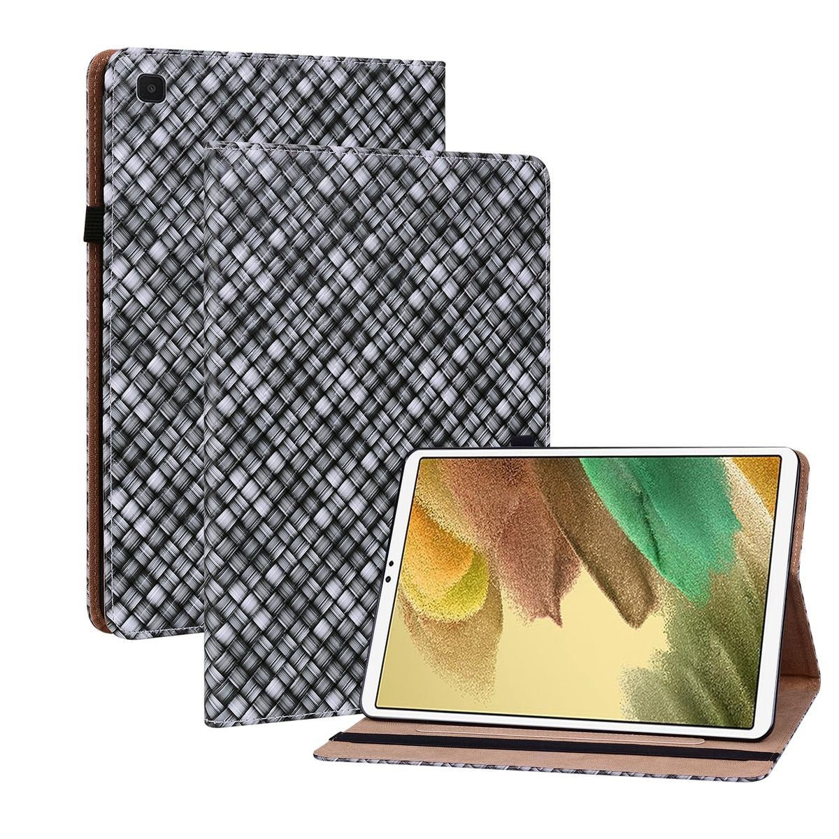 Wigento Tablet-Hülle Aufstellbare Kunst-Leder Tasche Design Muster für Samsung Galaxy Tab A7 Lite 2021 8.7 Etuis Hülle Cover Schutz Case Zubehör