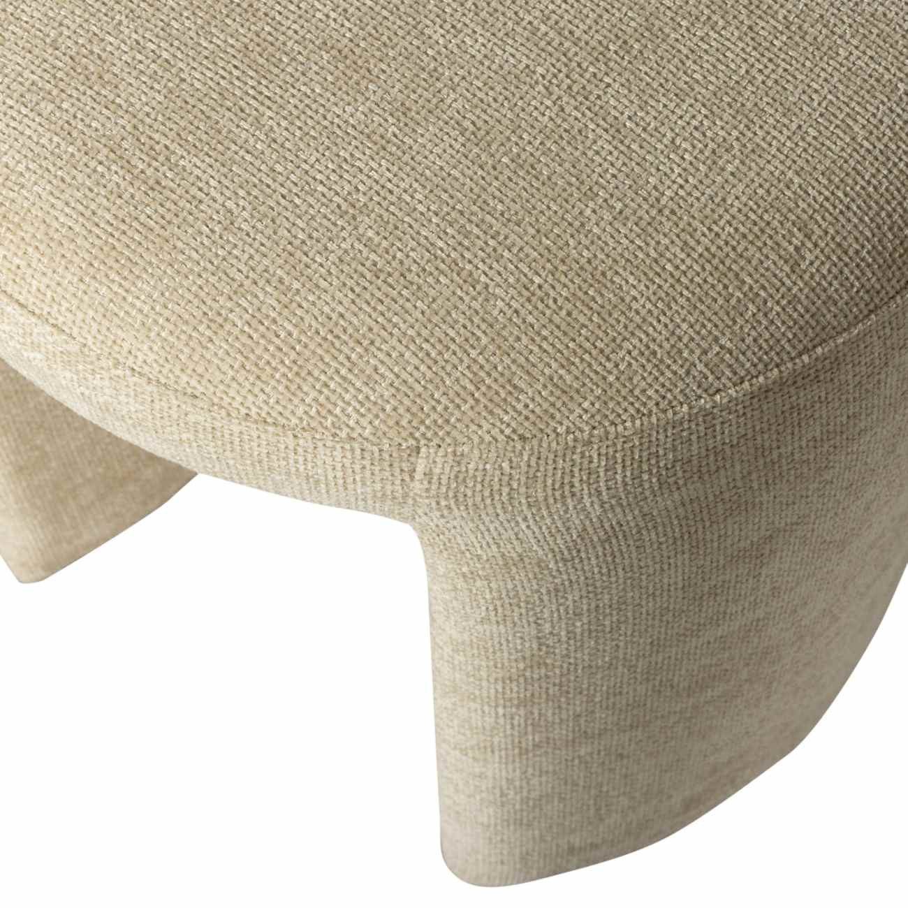 WOOOD Hocker Charlie aus Chenille-Stoff, Natur günstig online kaufen