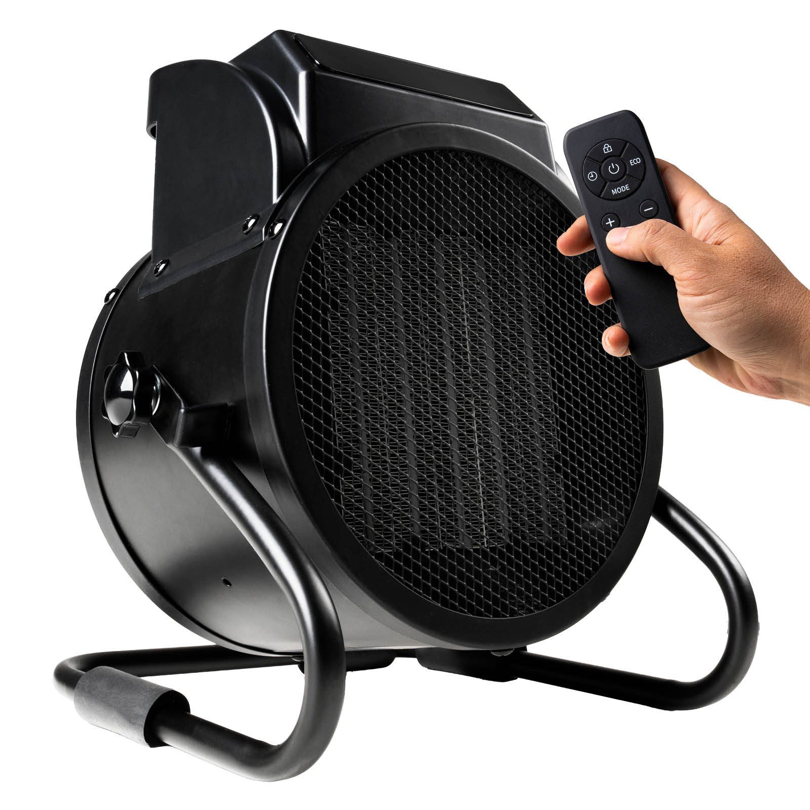BRAST Keramikheizlüfter 3000W, mit Temperaturfühler, inkl. LED-Bedienfeld & Eco-Modus, 3000 W, Fernbedienung, 1–24-Stunden-Timer, Automatische Temperaturregelung