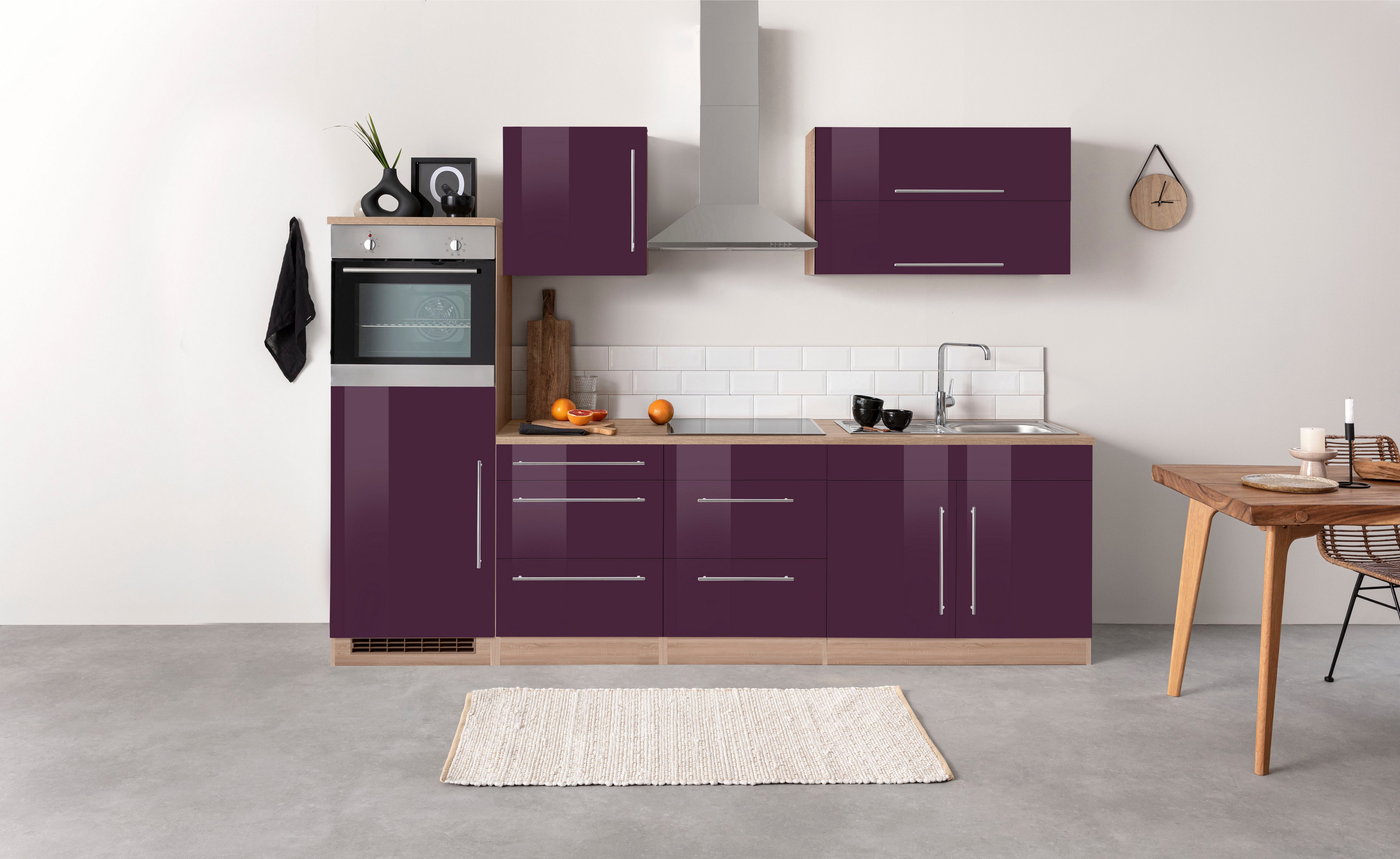 KOCHSTATION Küchenzeile KS-Samos, Breite 270 cm, günstig online kaufen