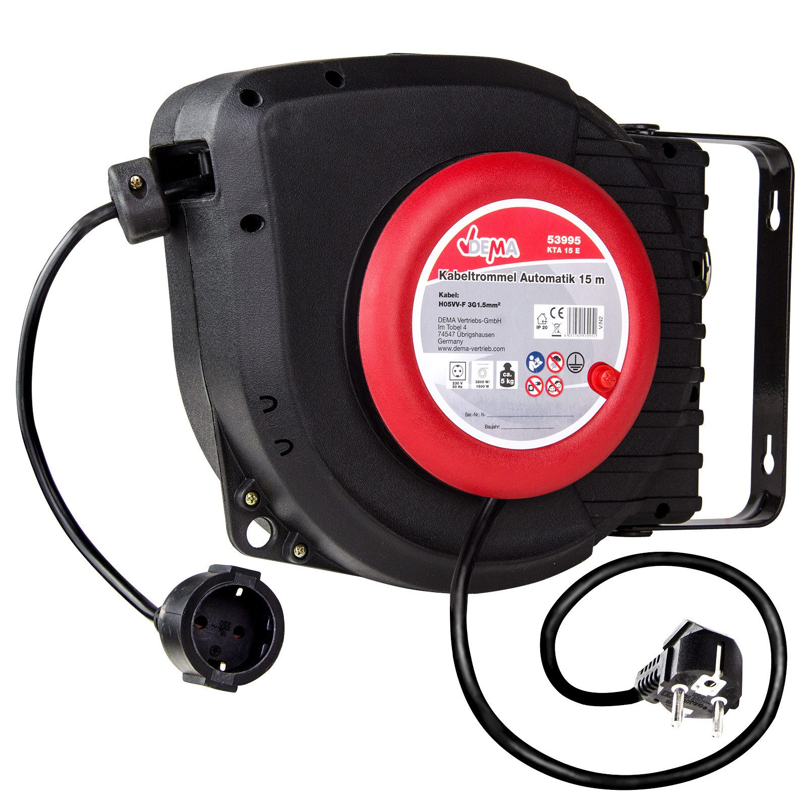 DEMA Kabeltrommel Automatik 15 m Kabeltrommel