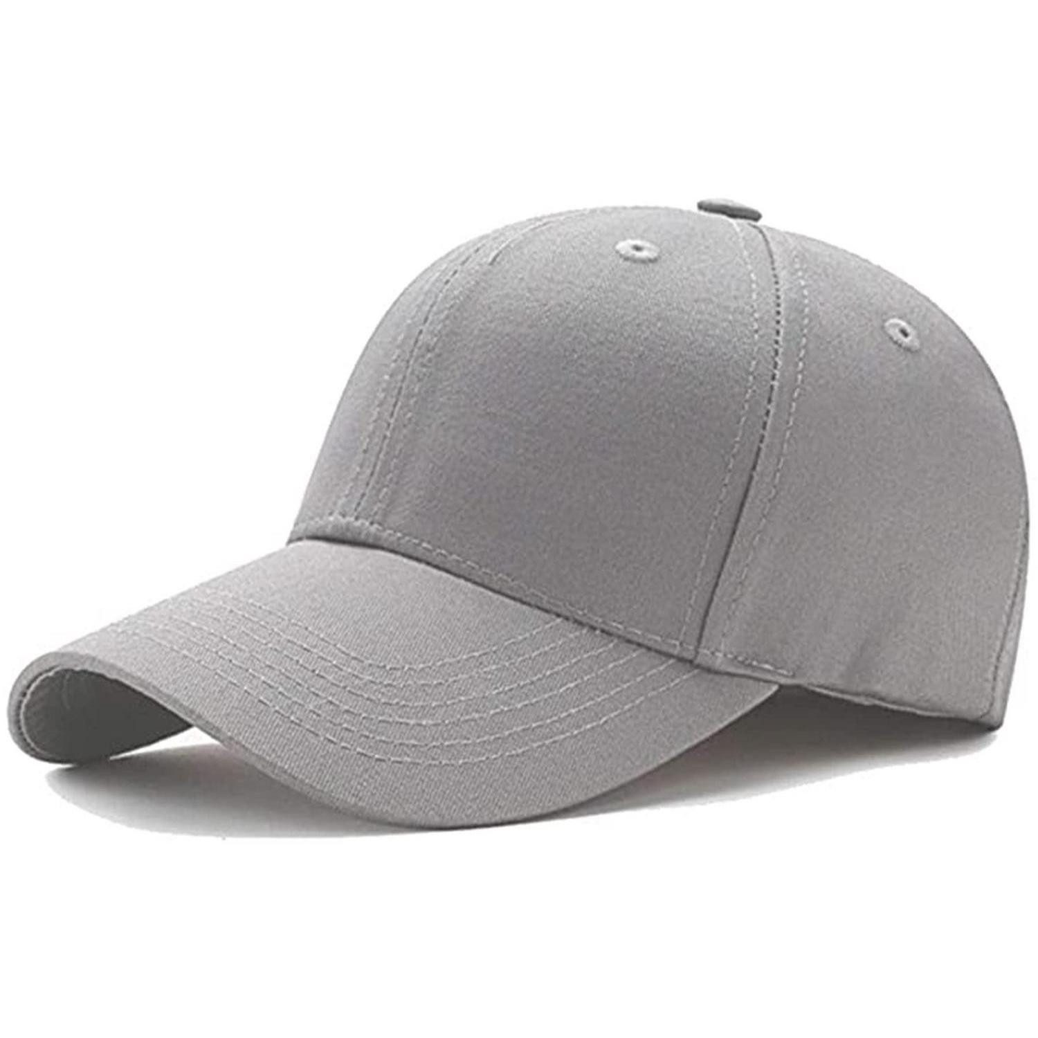 Baseball Cap Baseballkappe Unisex Verstellbar Baumwolle Outdoor Sport M Grau