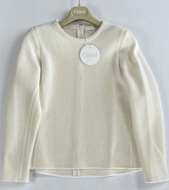 Chloé Strickpullover Chloé Women's Iconic Crewneck Washed Wool Jersey Zip Pullover Pulli Sw