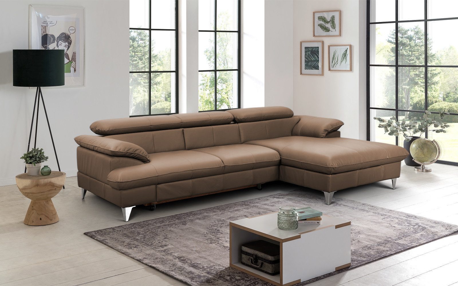 COTTA Ecksofa David Echtleder, Echtleder mit günstig online kaufen