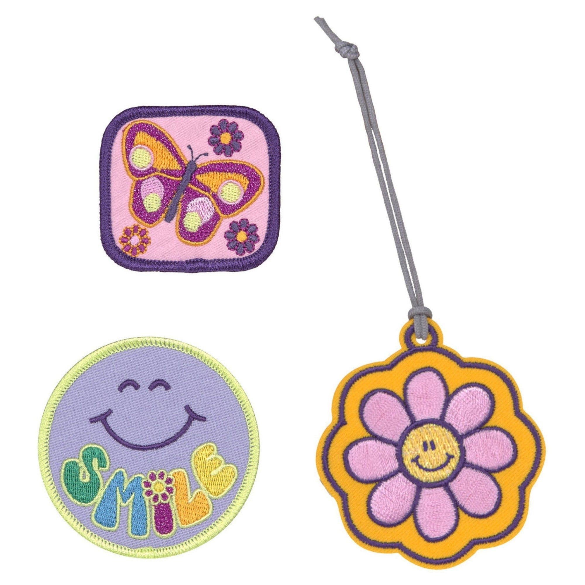 Schulranzen Zubehör School Patches Set - Anhänger/Patches (Flower)