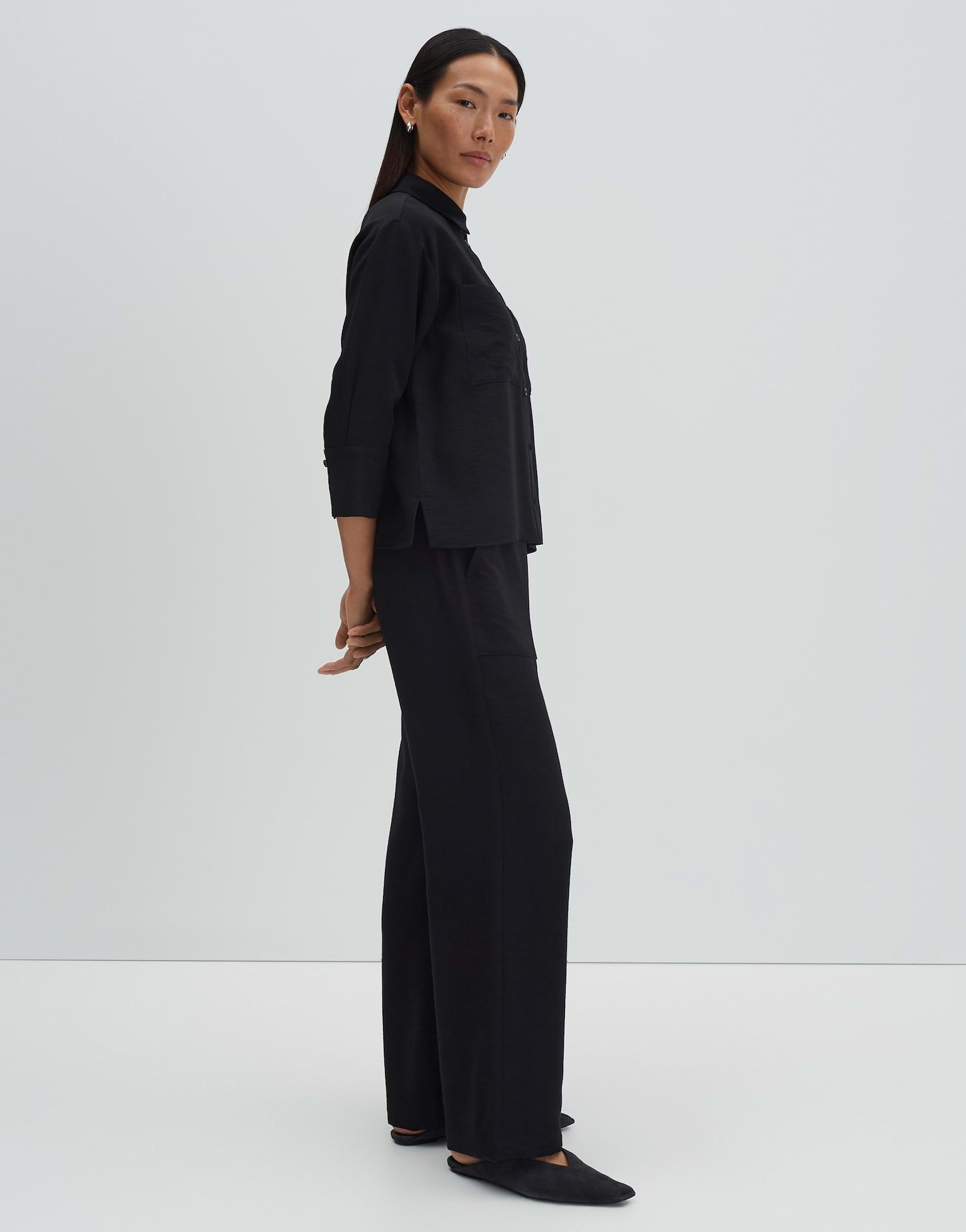 someday Stoffhose Cevil utility High Waist, elastischer Bund und Cargotaschen – Bild 5 von 5