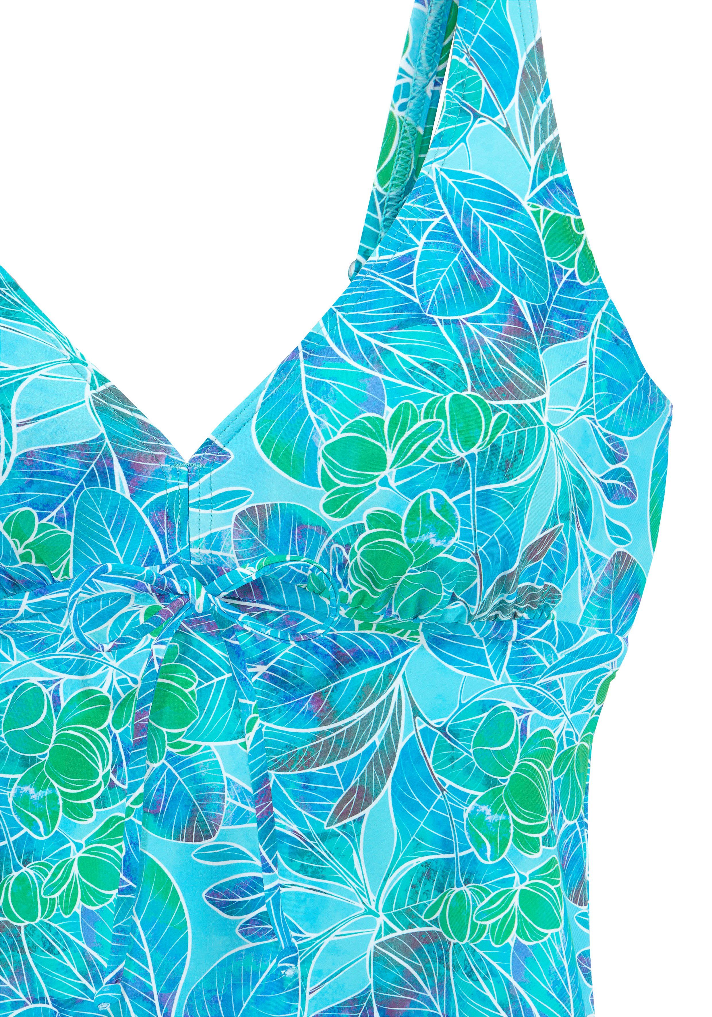 Sunseeker Bügel-Tankini-Top Lapa, Unter der Brust regulierbar mit tropischem Print