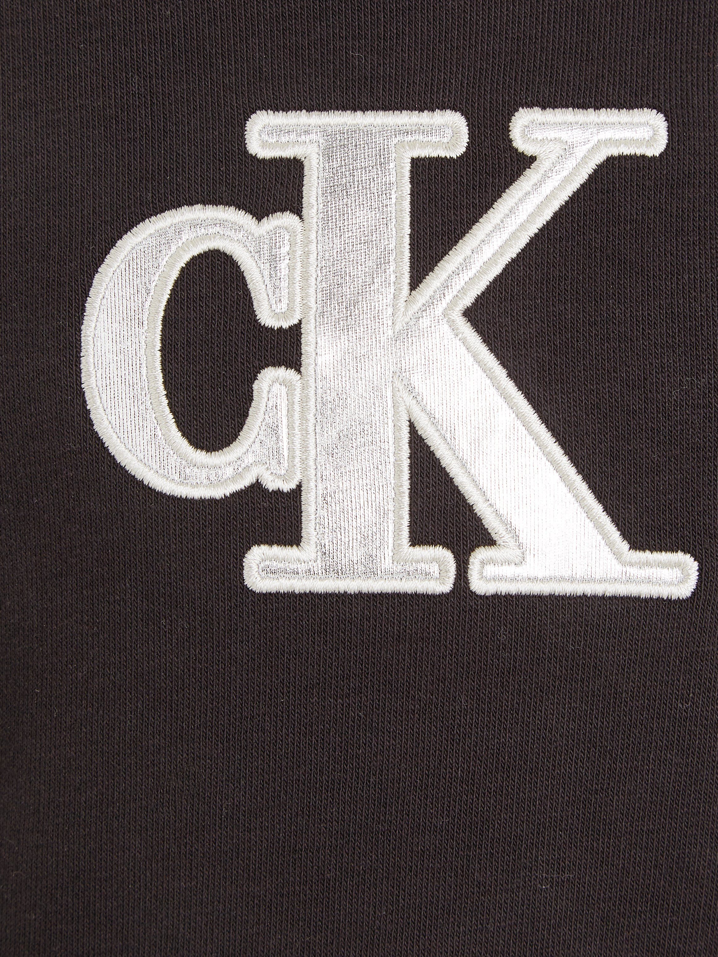 Calvin Klein DRESS Blusenkleid HWK METALLIC MONOGRAM Jeans Logoschriftzug mit