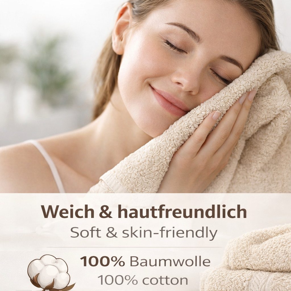 Betz Gästehandtücher 10 tlg. Gästehandtücher-Set PREMIUM 100 % Baumwolle 30x50cm, 100% Baumwolle (10-St)