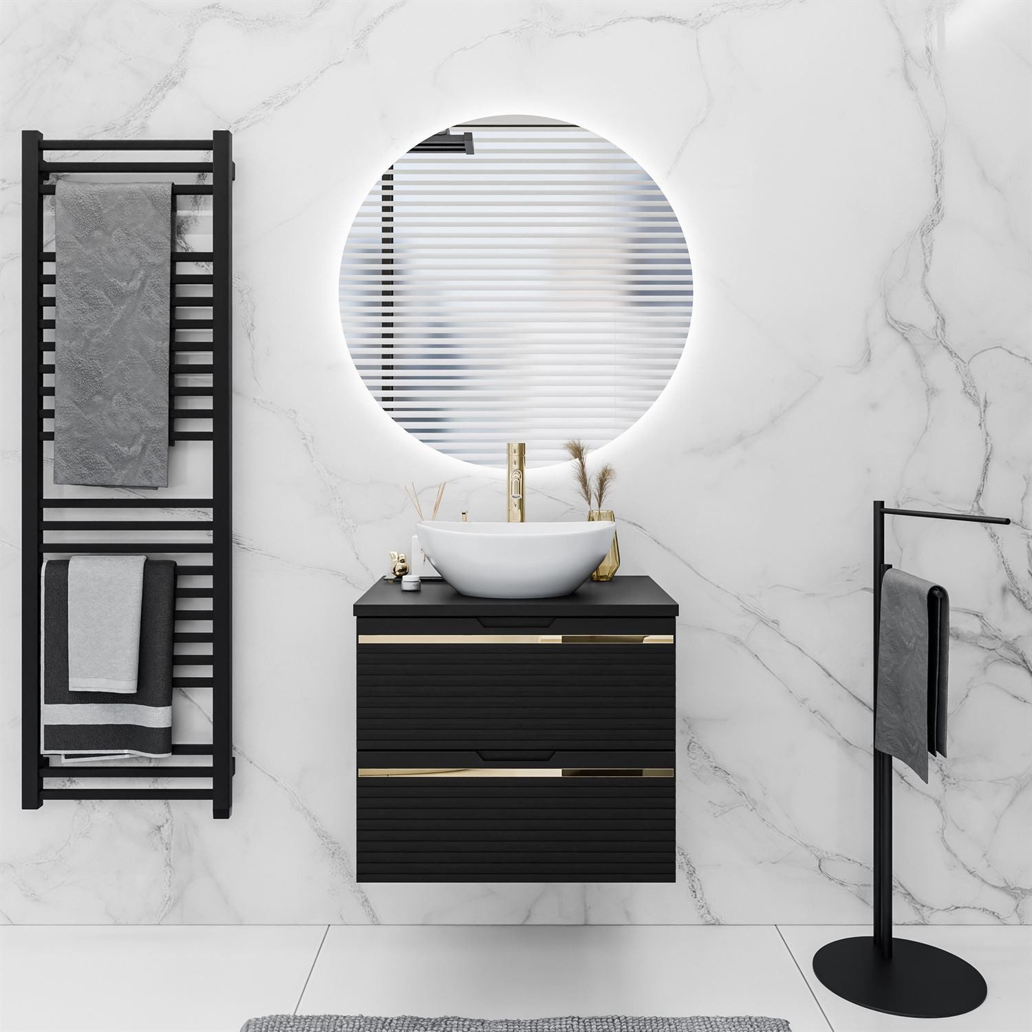 Lookway Badmöbel-Set ARTEMIS I 60 cm Badezimmer-Set mit Waschbeckenuntersch günstig online kaufen