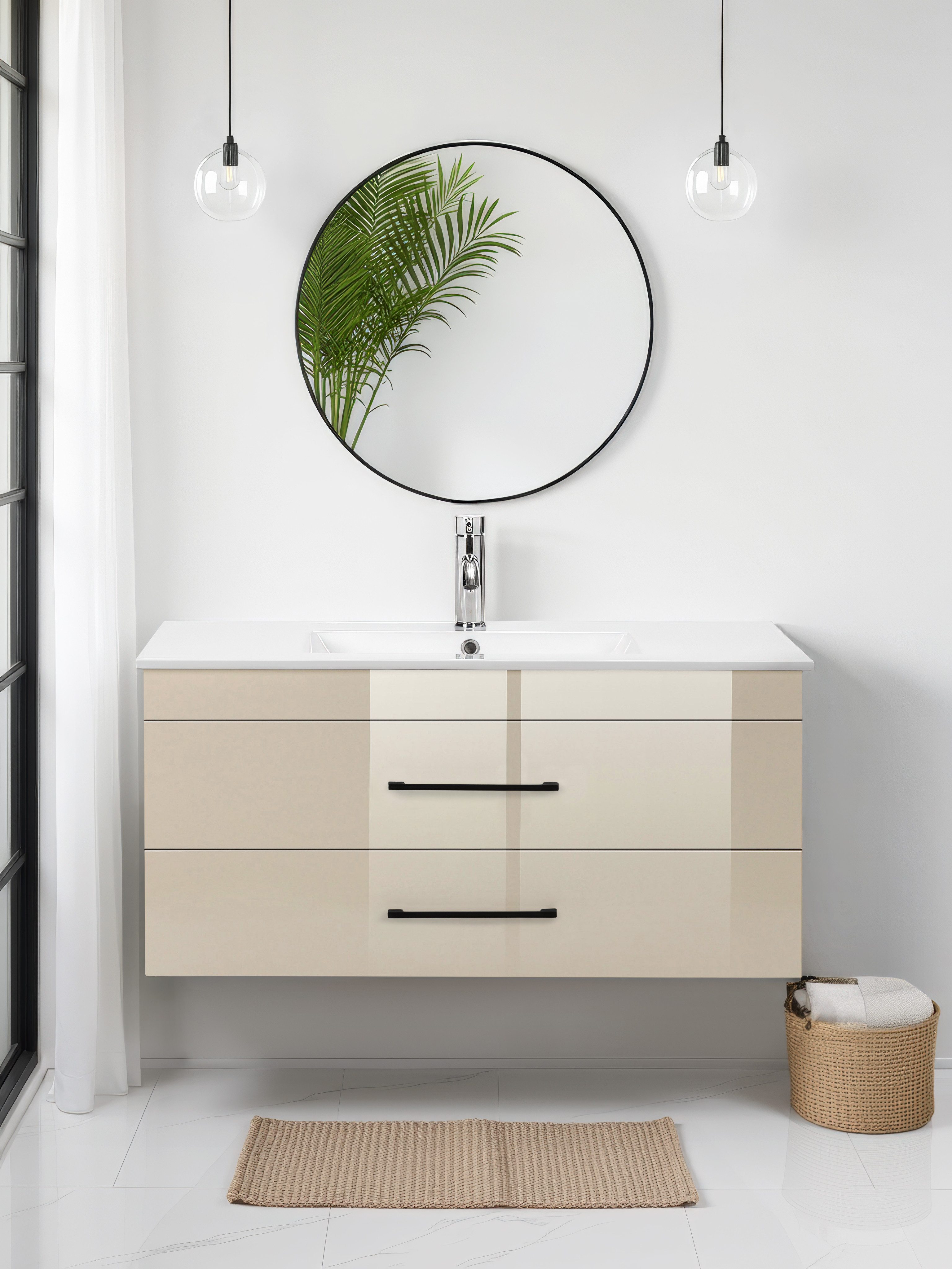 welltime Waschtisch Florenz (Komplett-Set), Waschplatz mit 2 Auszügen und S günstig online kaufen