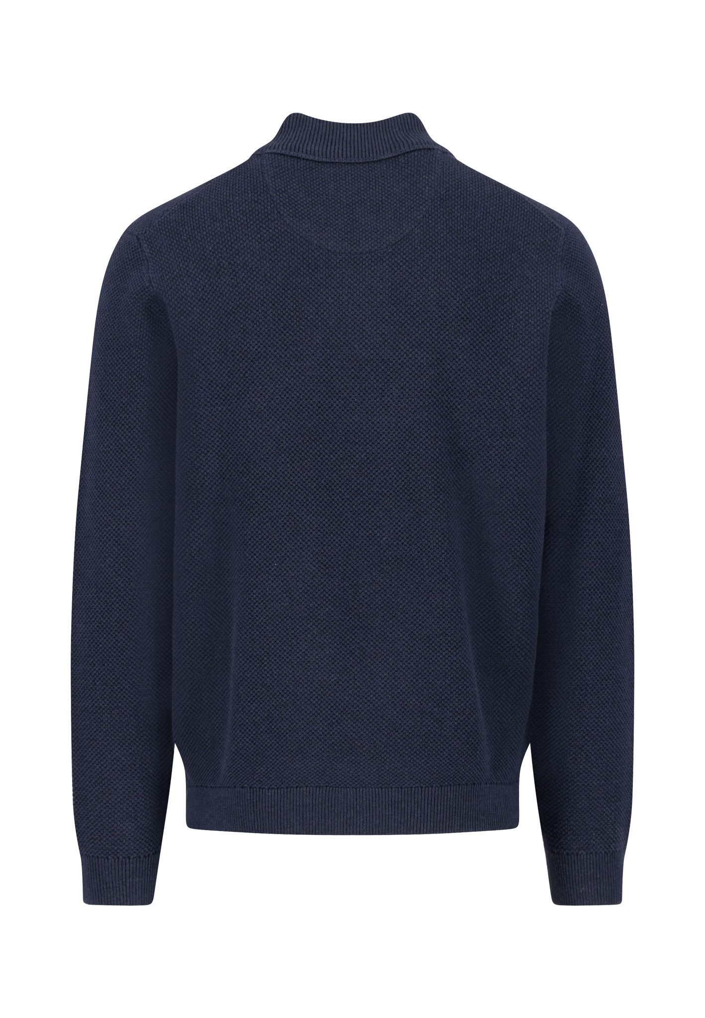 FYNCH-HATTON Strickpullover Fynch-Hatton Pullover Troyer-Button - dunkelblau (1-tlg)