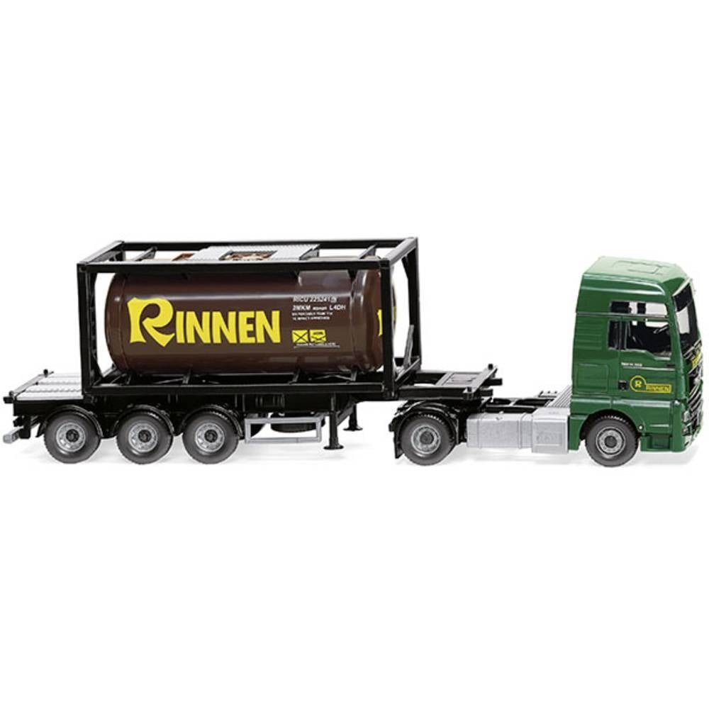 Modelleisenbahn-Straße H0 MAN TGX Tankcontainersattelzug "Rinnen"