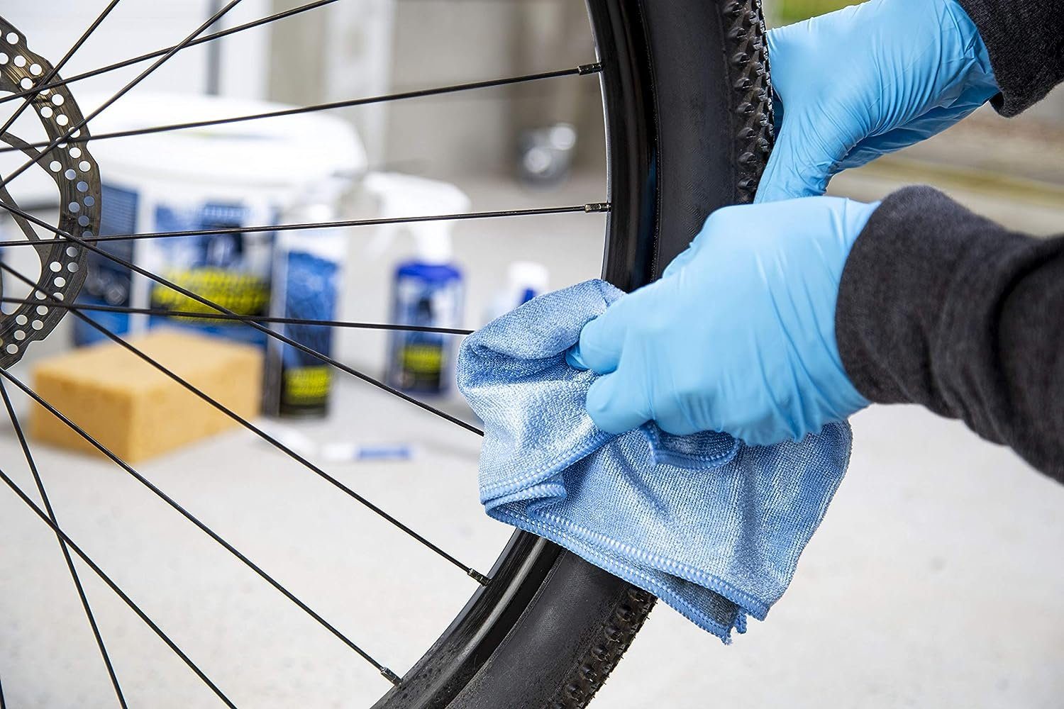 (1-tlg., für Mikrofasertuch Fahrradständer, schnelltrocknend) Fahrradlenker, Mikrofasertuch Gepäckträger WEICON