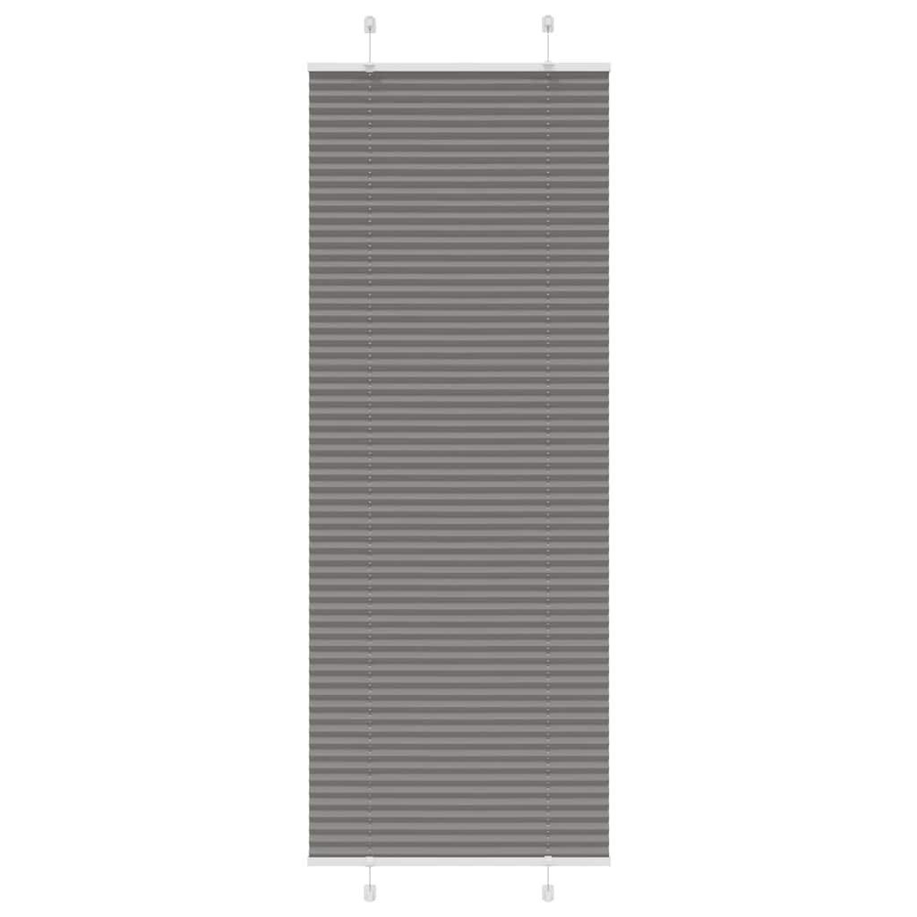 vidaXL Jalousie Plissee Anthrazit 75x200 cm Stoffbreite 74,4 cm Polyester
