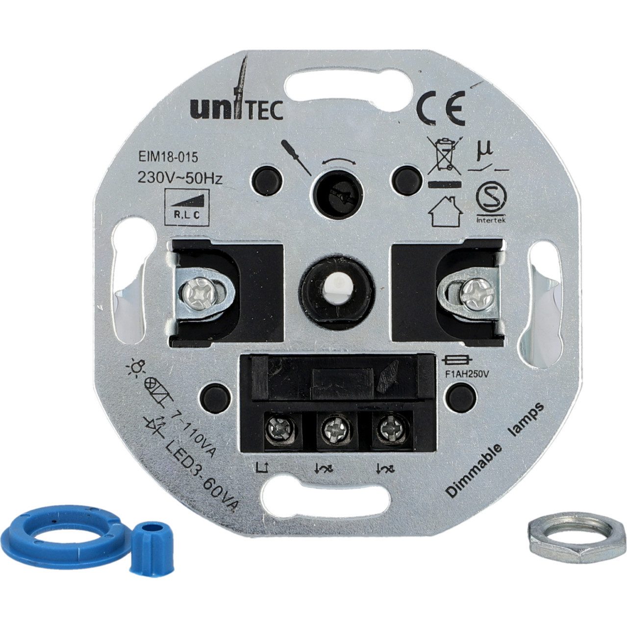 UNITEC Drehdimmer Unitec LED Dimmer 3-60 Watt Druck-Wechselschalter