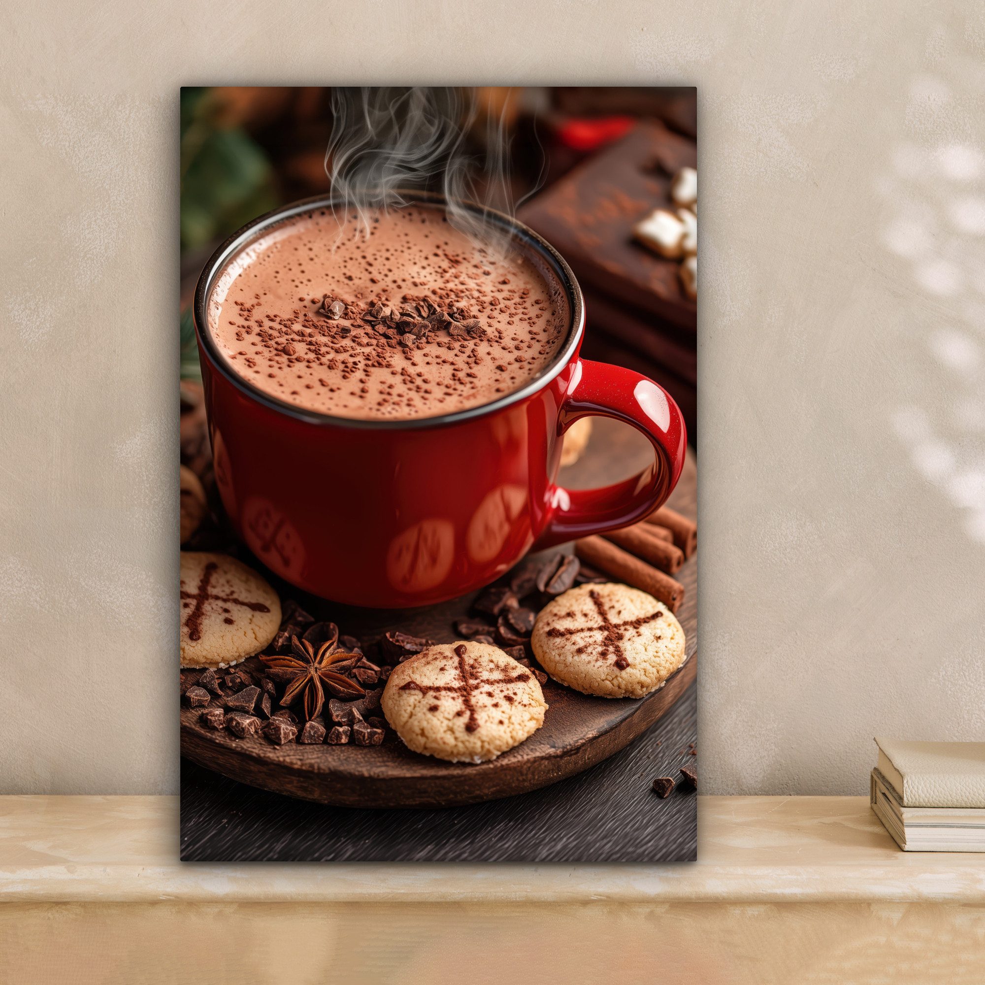 OneMillionCanvasses® Leinwandbild Schokoladenmilch - Becher - günstig online kaufen
