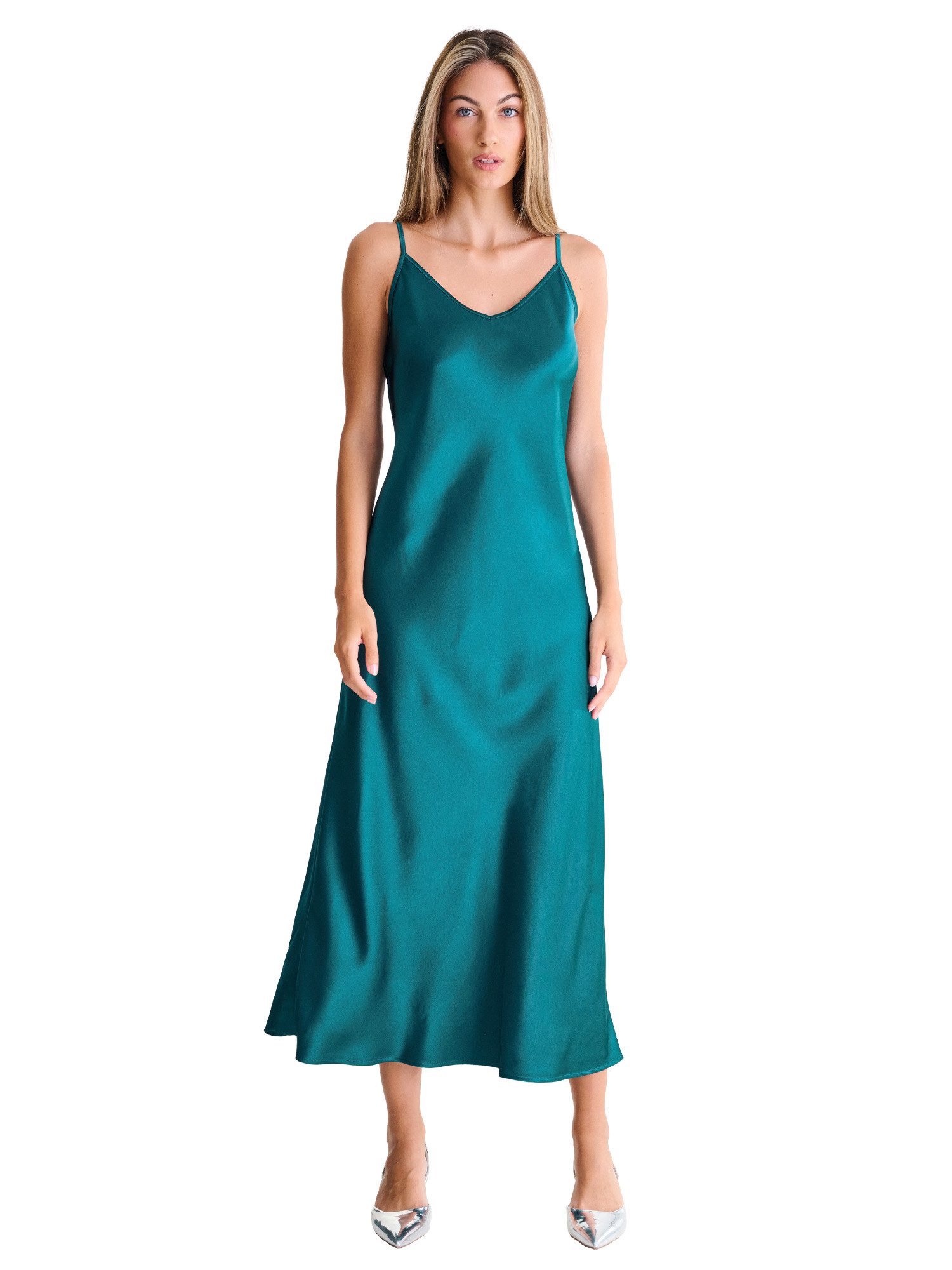 Lisca Strandkleid Kleid lang Blue Lagoon (Stück, 1-tlg) zartes Kleid aus hohem Viskose Anteil, V-Ausschnitt